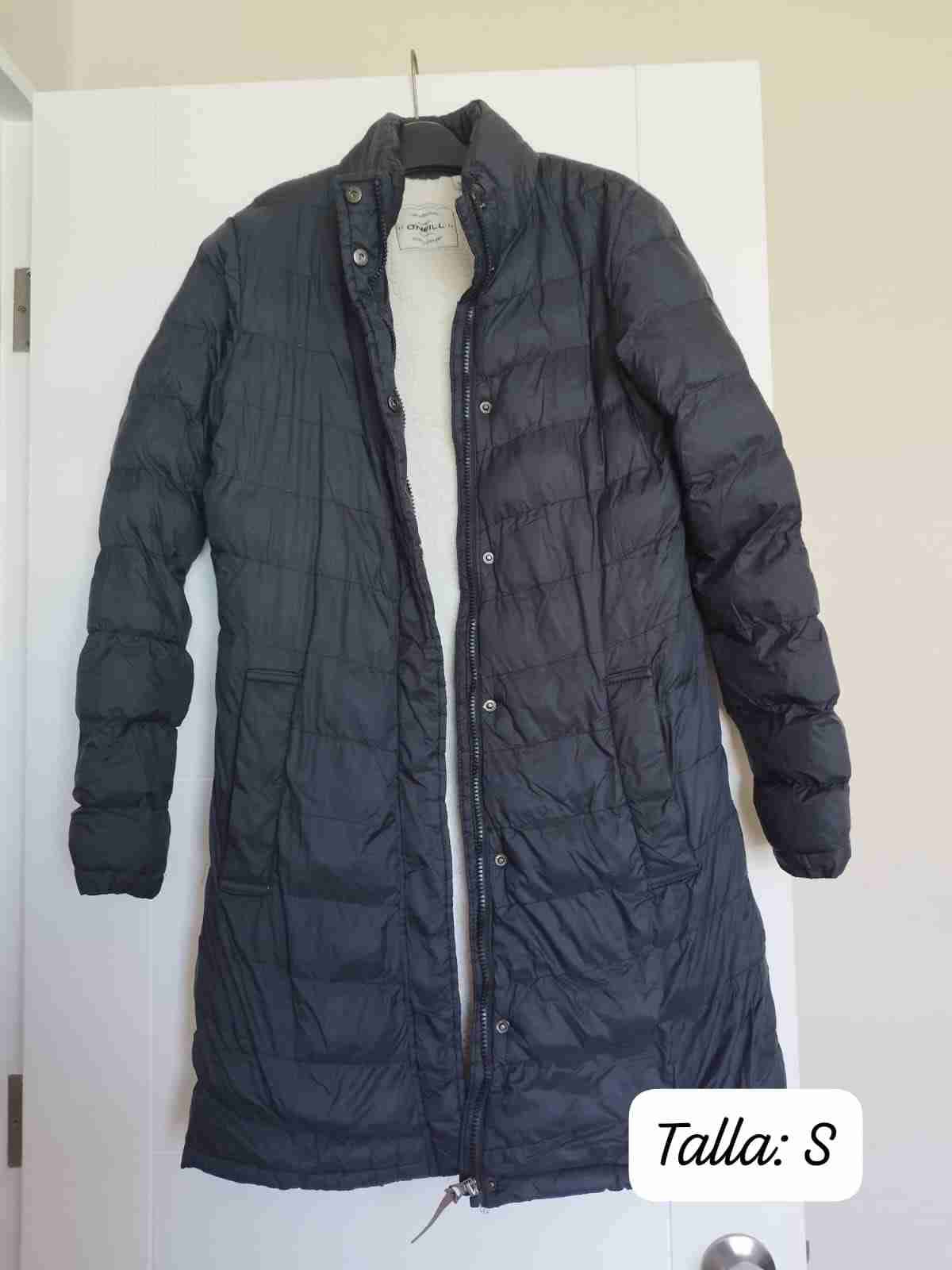 Abrigo largo negro talla S