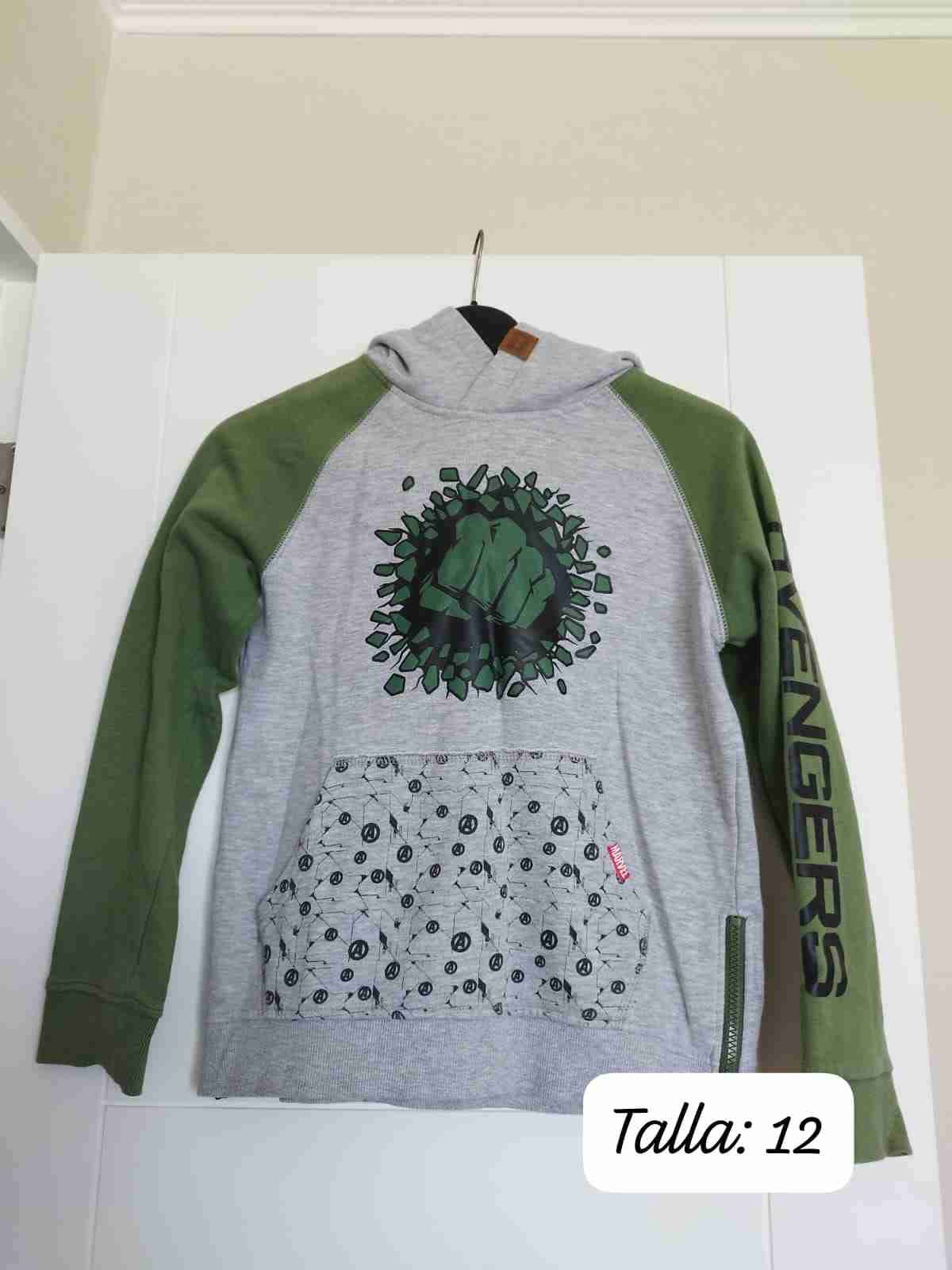 Polerón Avengers verde talla 12
