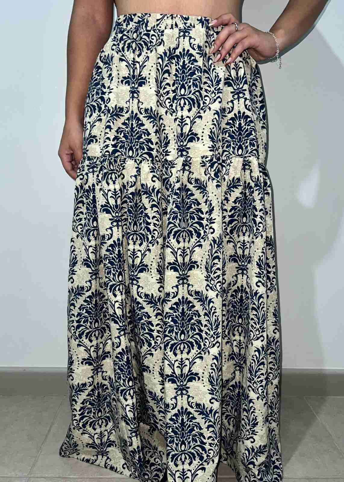 Falda larga azul nude Shein - miniatura 3