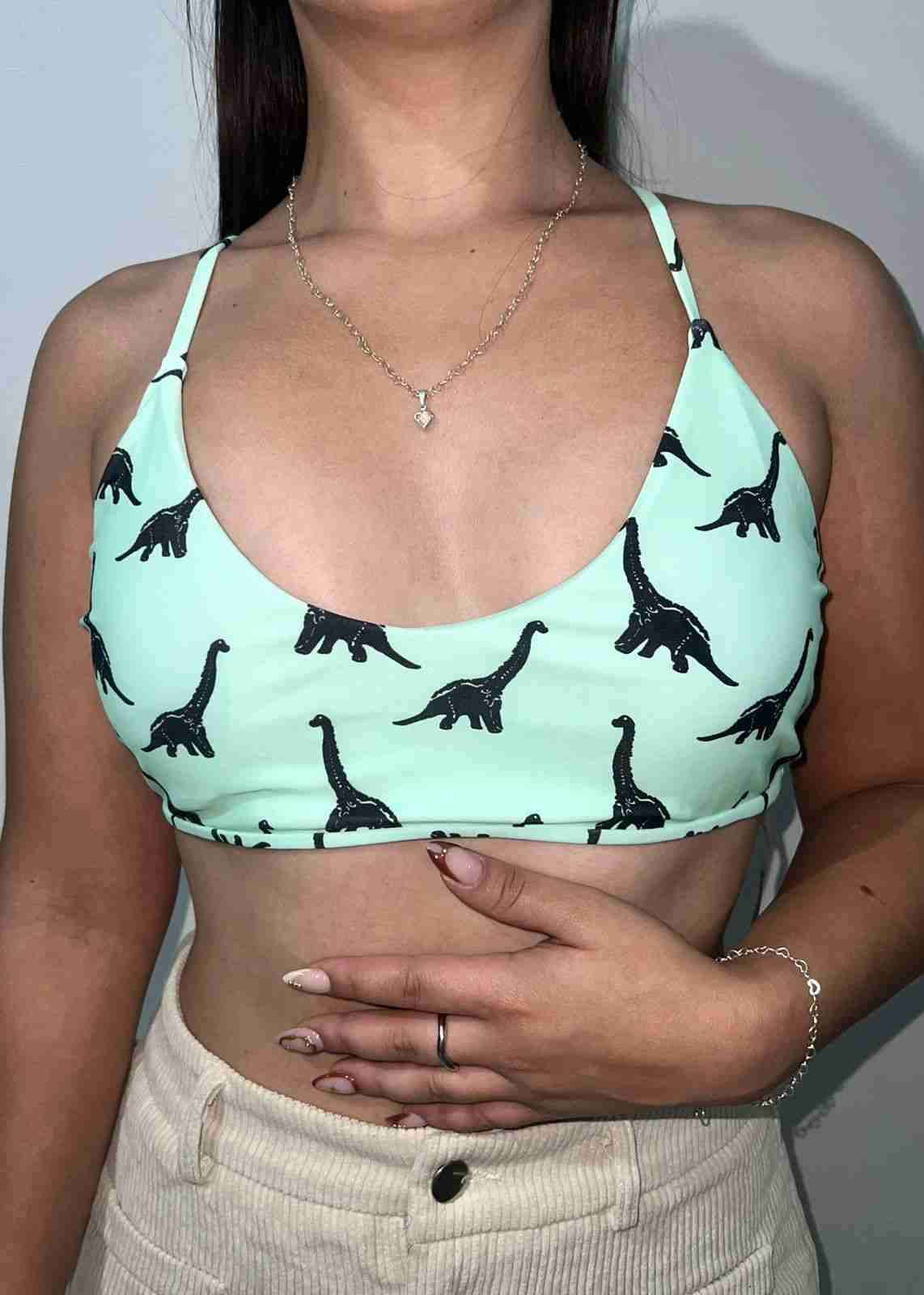 Bikini verde con dinosaurios - miniatura 3