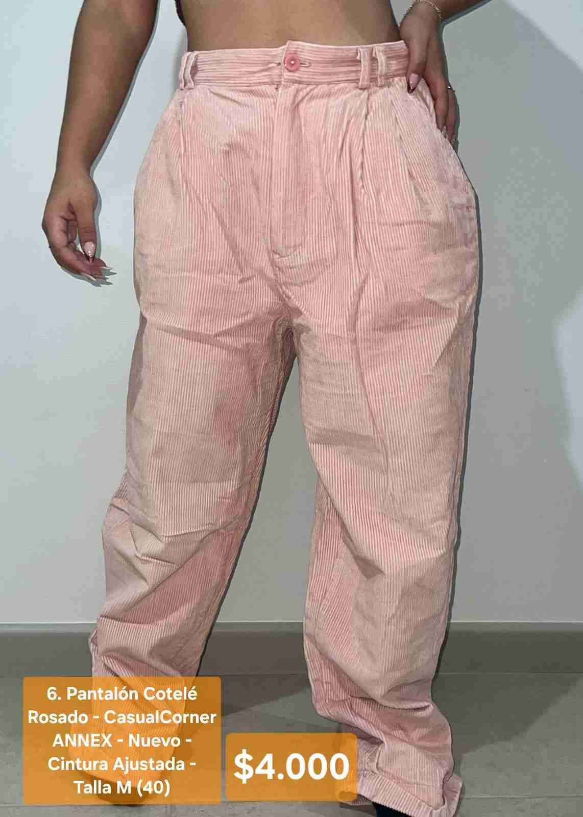 Pantalón cotelé rosado talla M