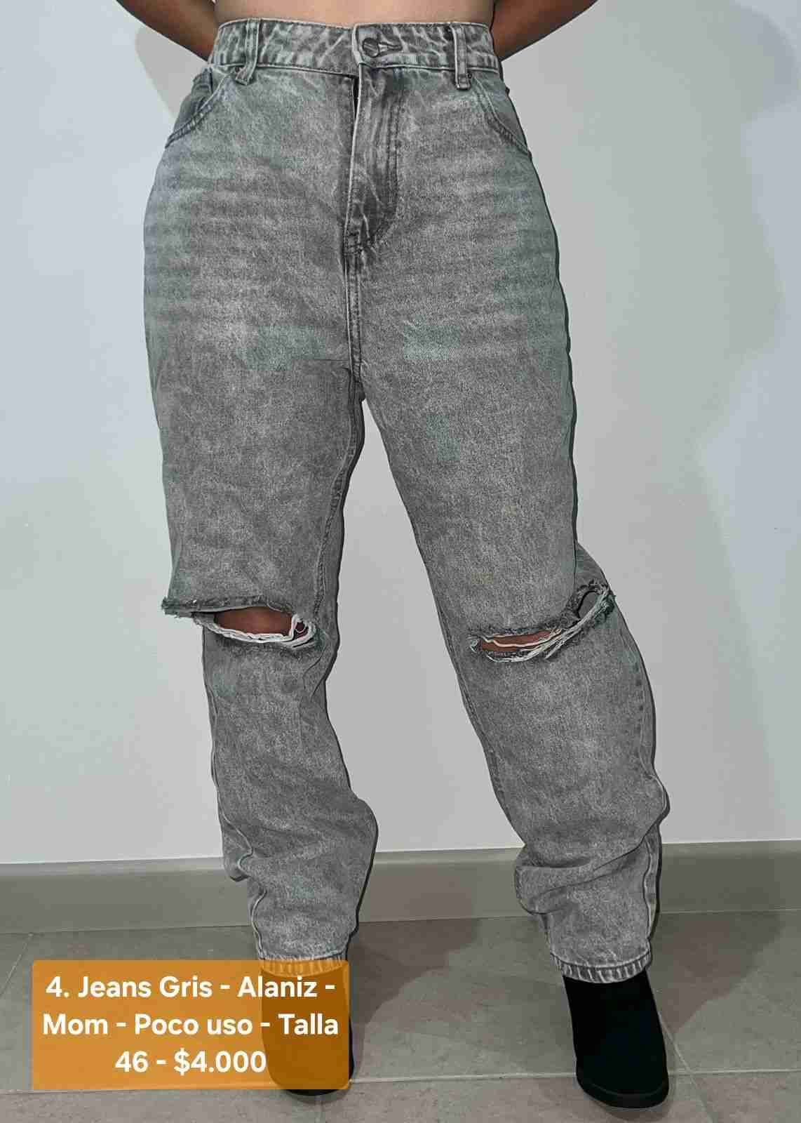 Jeans gris Alaniz mom