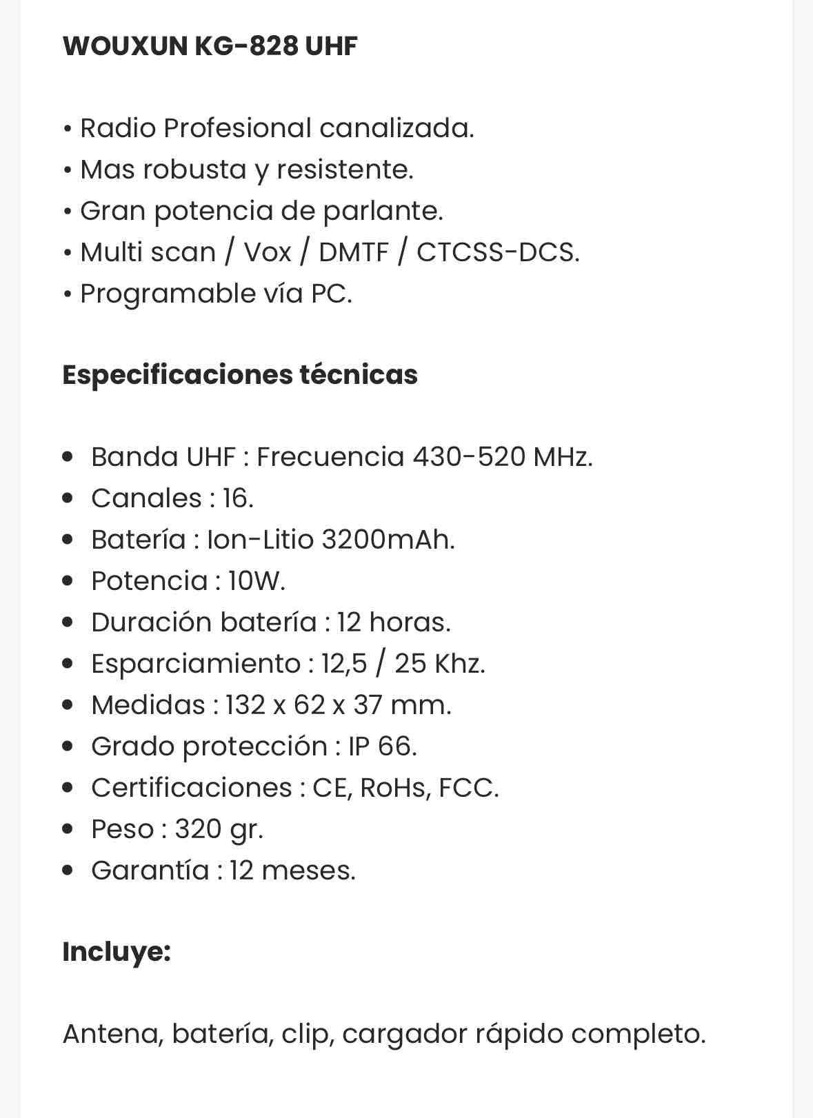 Radios portátiles UHF Wouxun con cargadores - miniatura 5