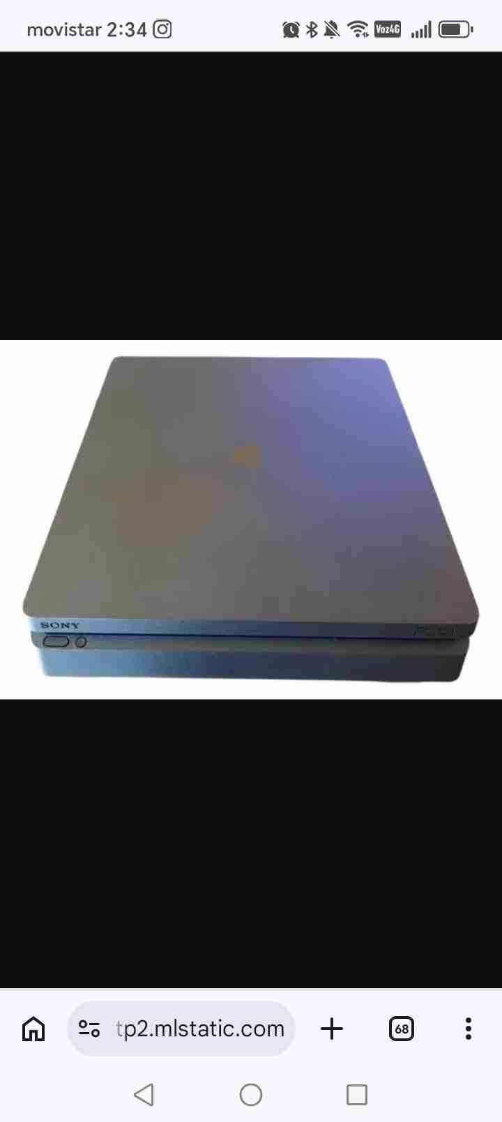 Consola Sony color gris