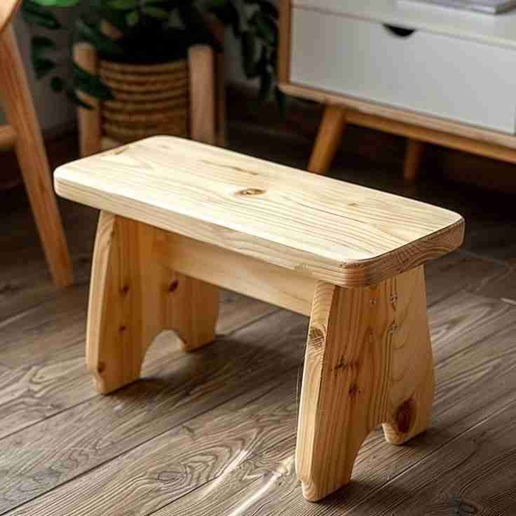 Banquito de baño de bambú - 2