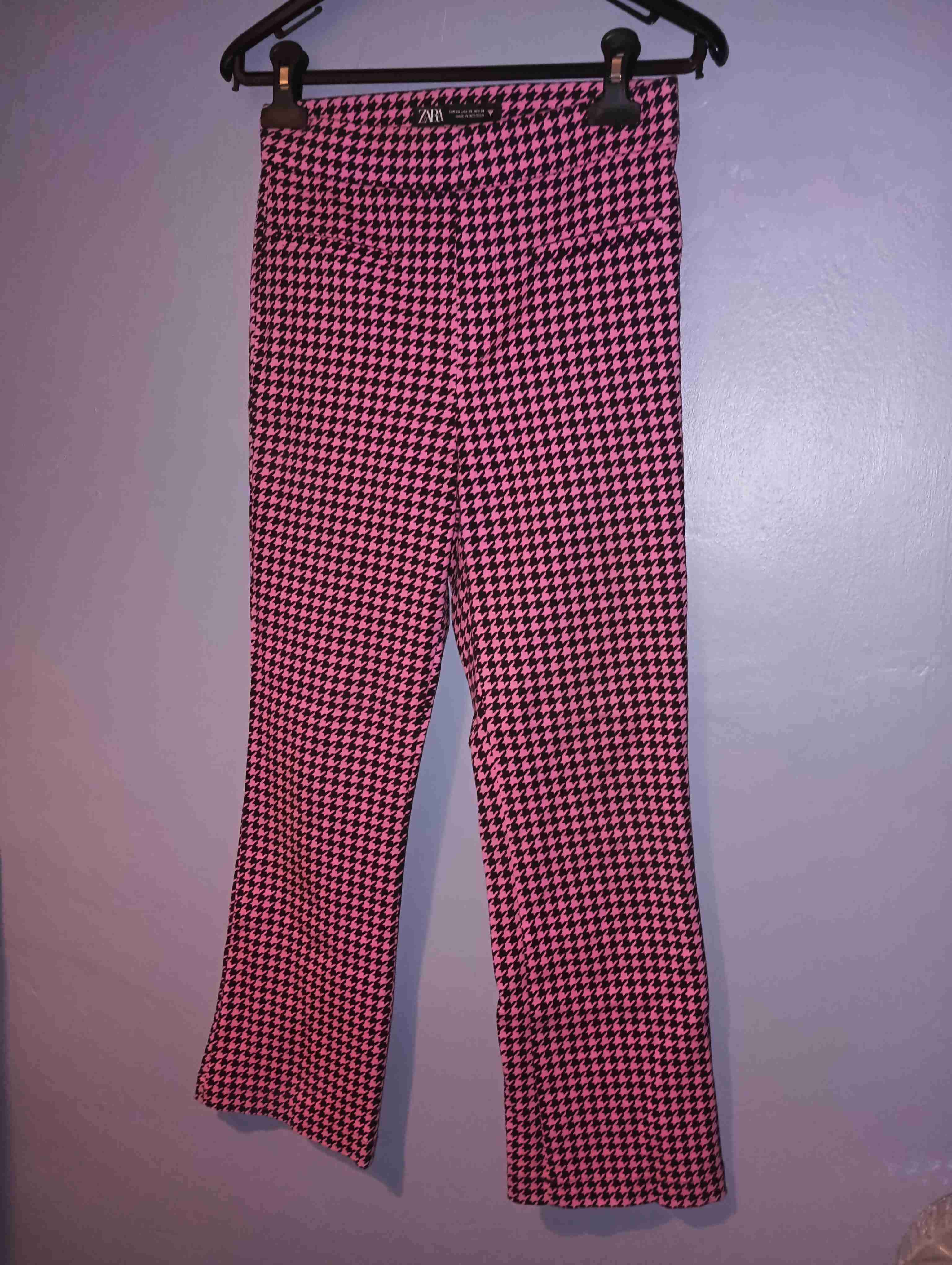Pantalones pata de gallo rosados - miniatura 3