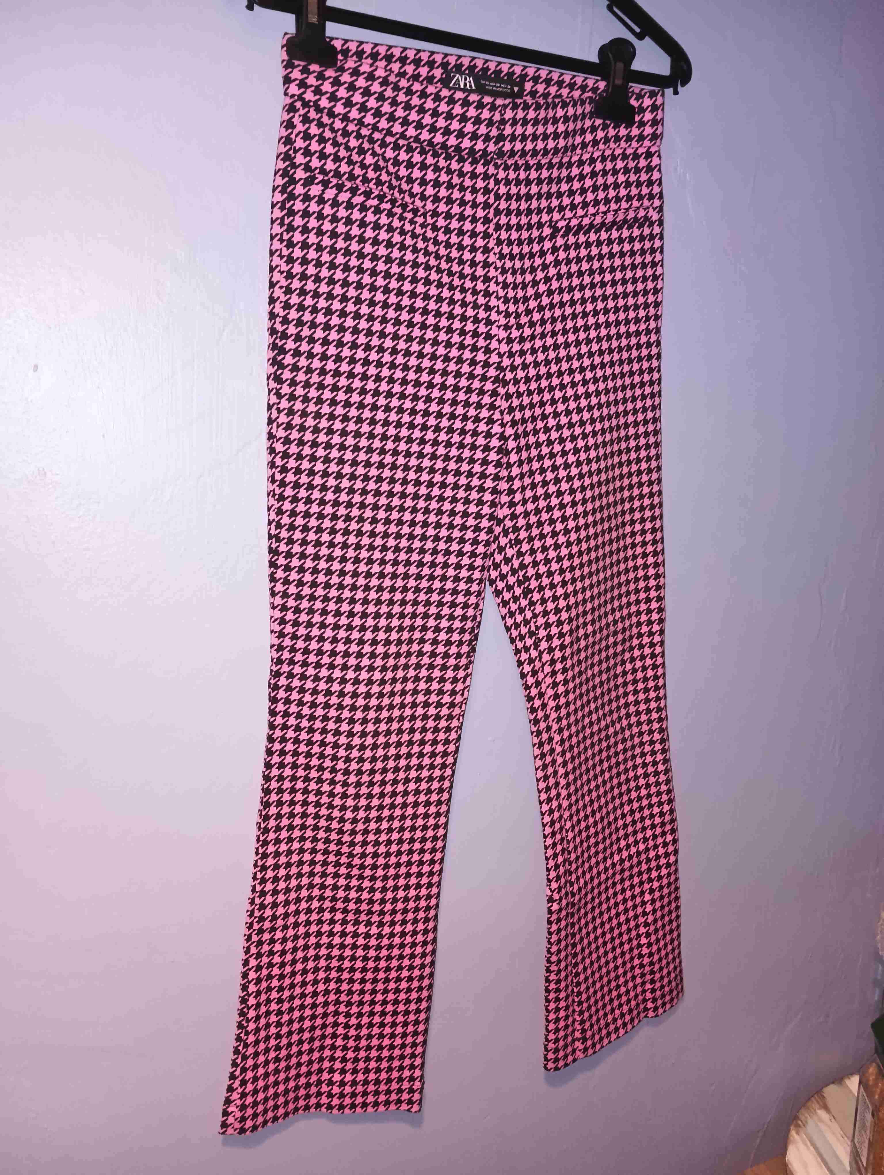 Pantalones pata de gallo rosados - miniatura 4