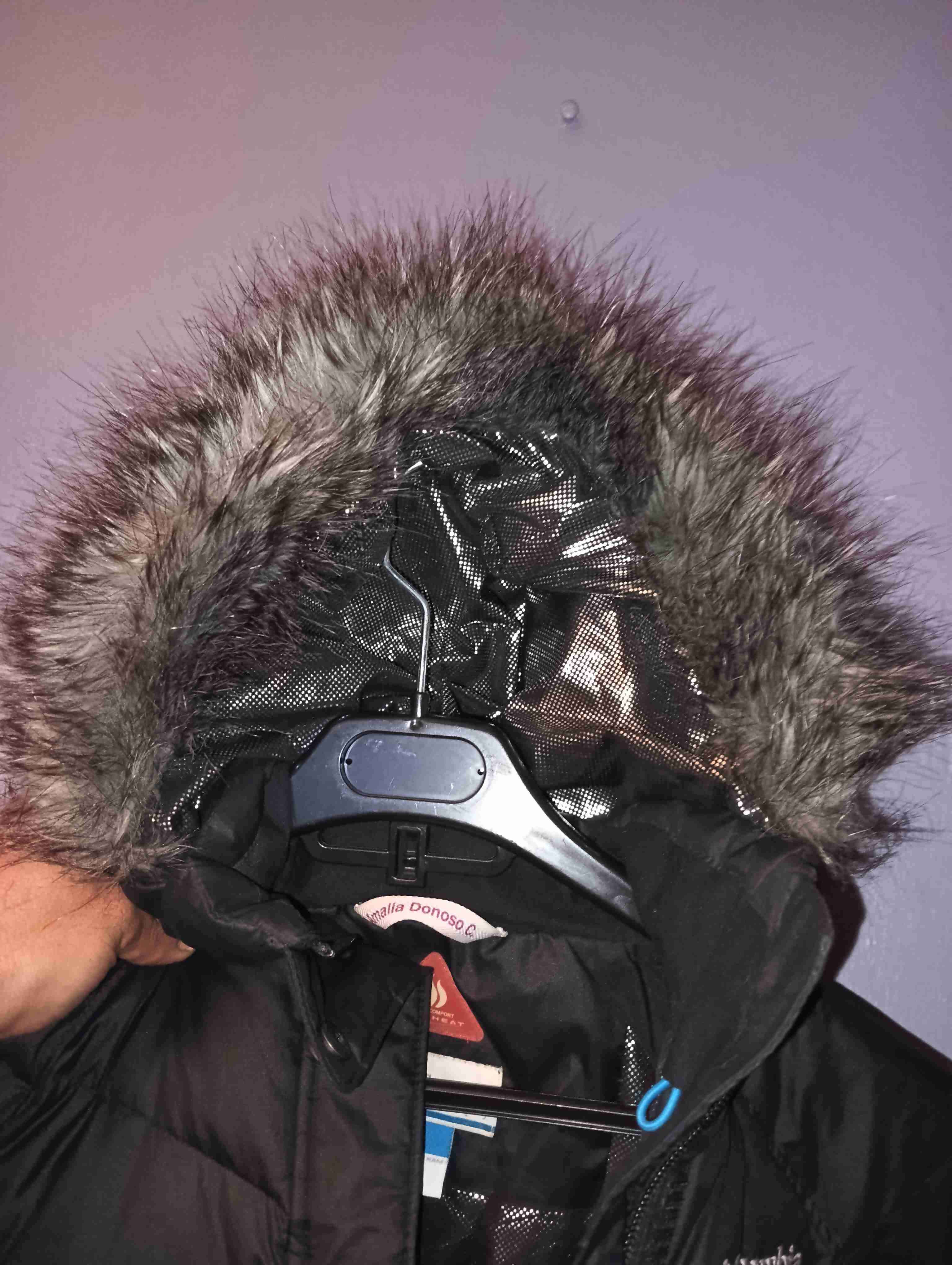 Parka pluma Columbia negra con capucha 4 a 5 años - miniatura 3