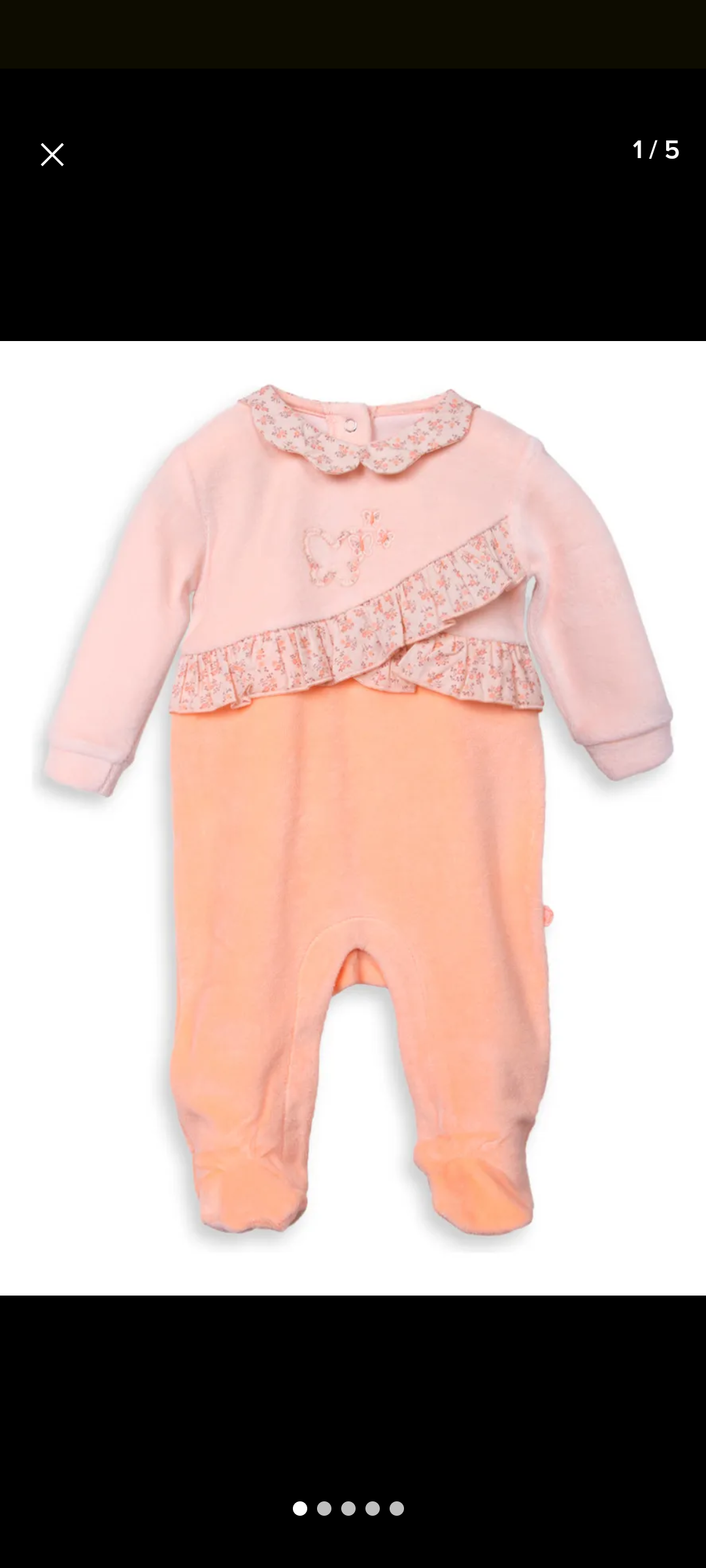 Enterito de bebé rosado y durazno