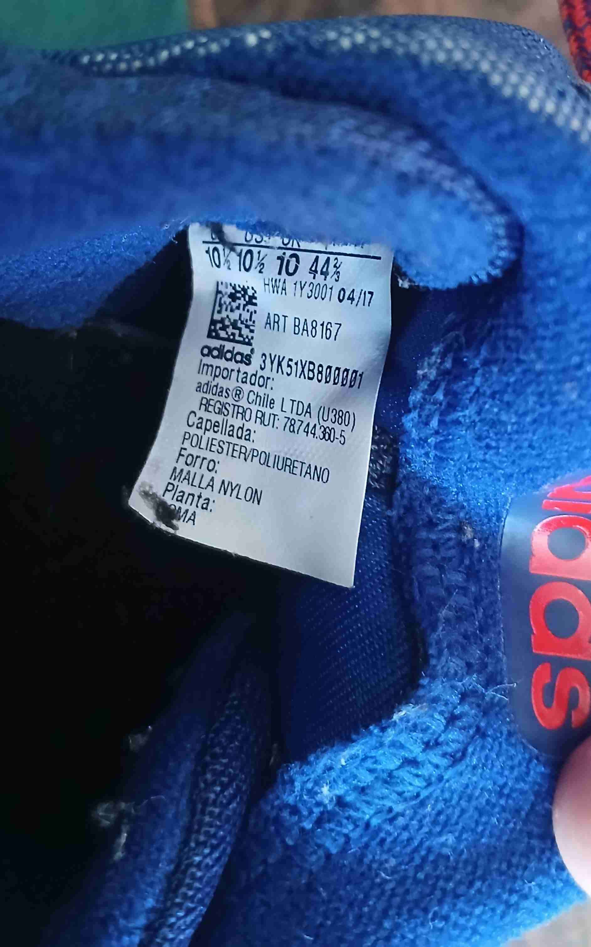 Zapatillas deportivas azules y rojas Adidas - miniatura 4