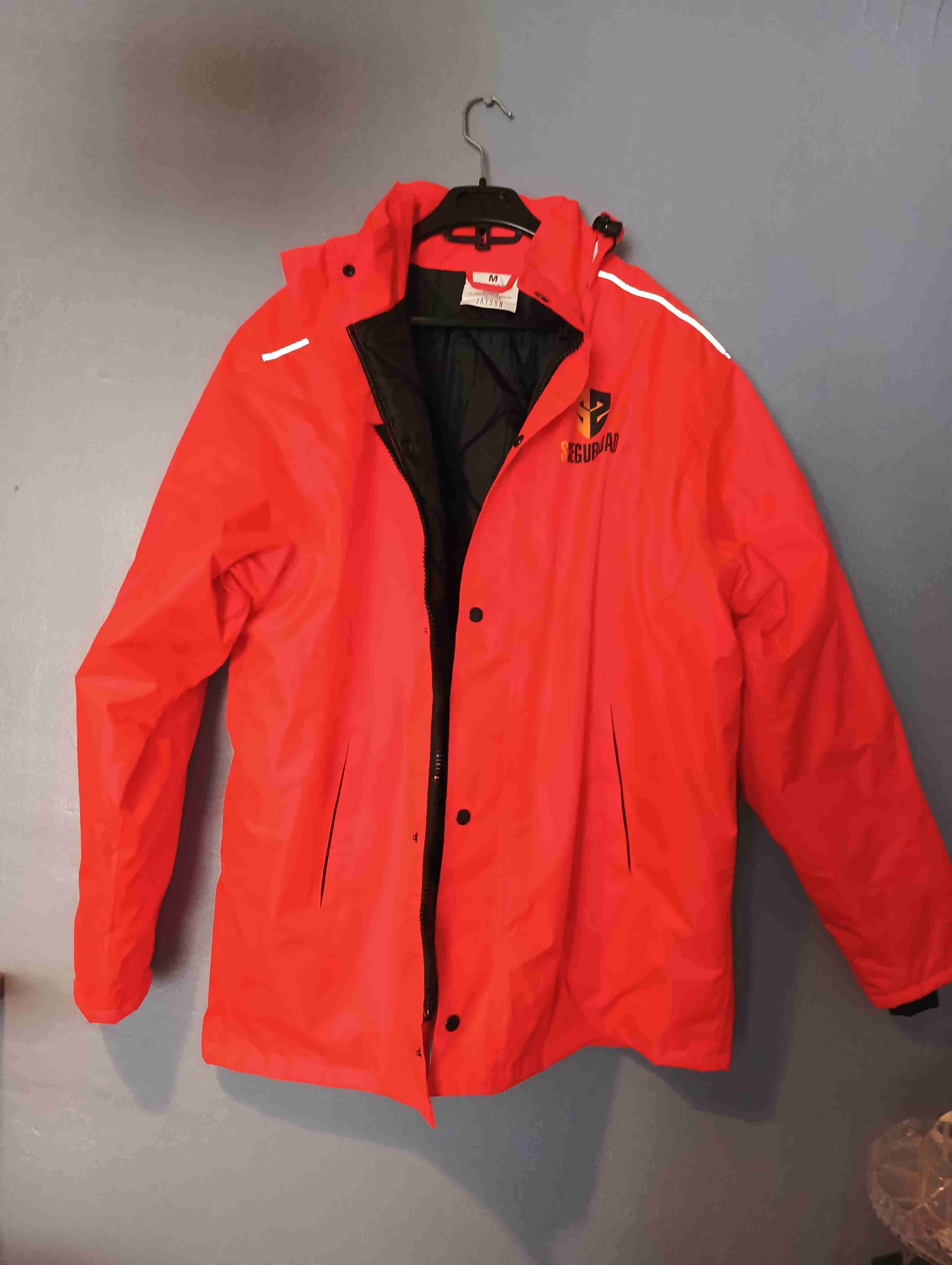 Parka roja de seguridad impermeable acolchada - miniatura 2