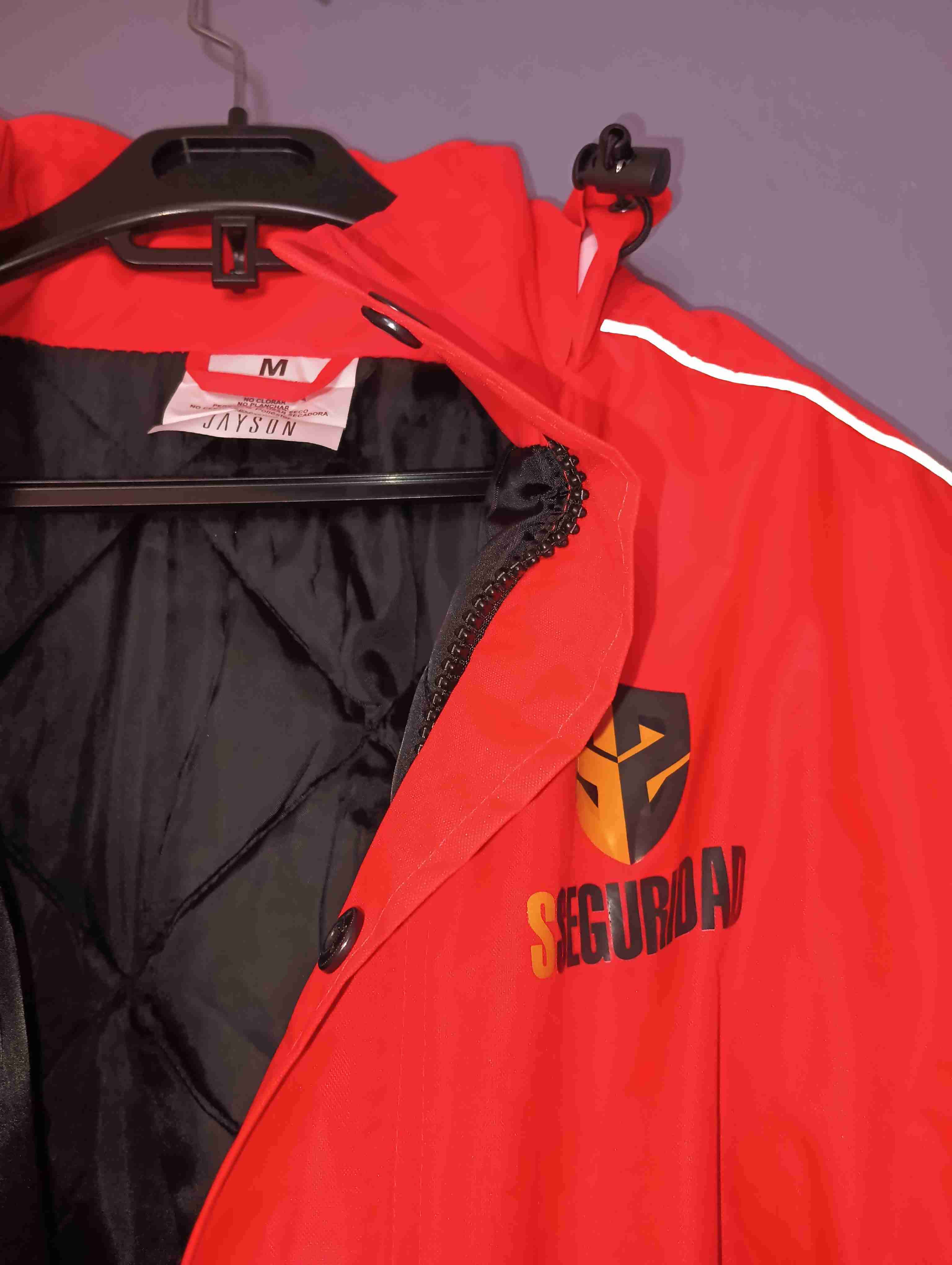 Parka roja de seguridad impermeable acolchada - miniatura 4
