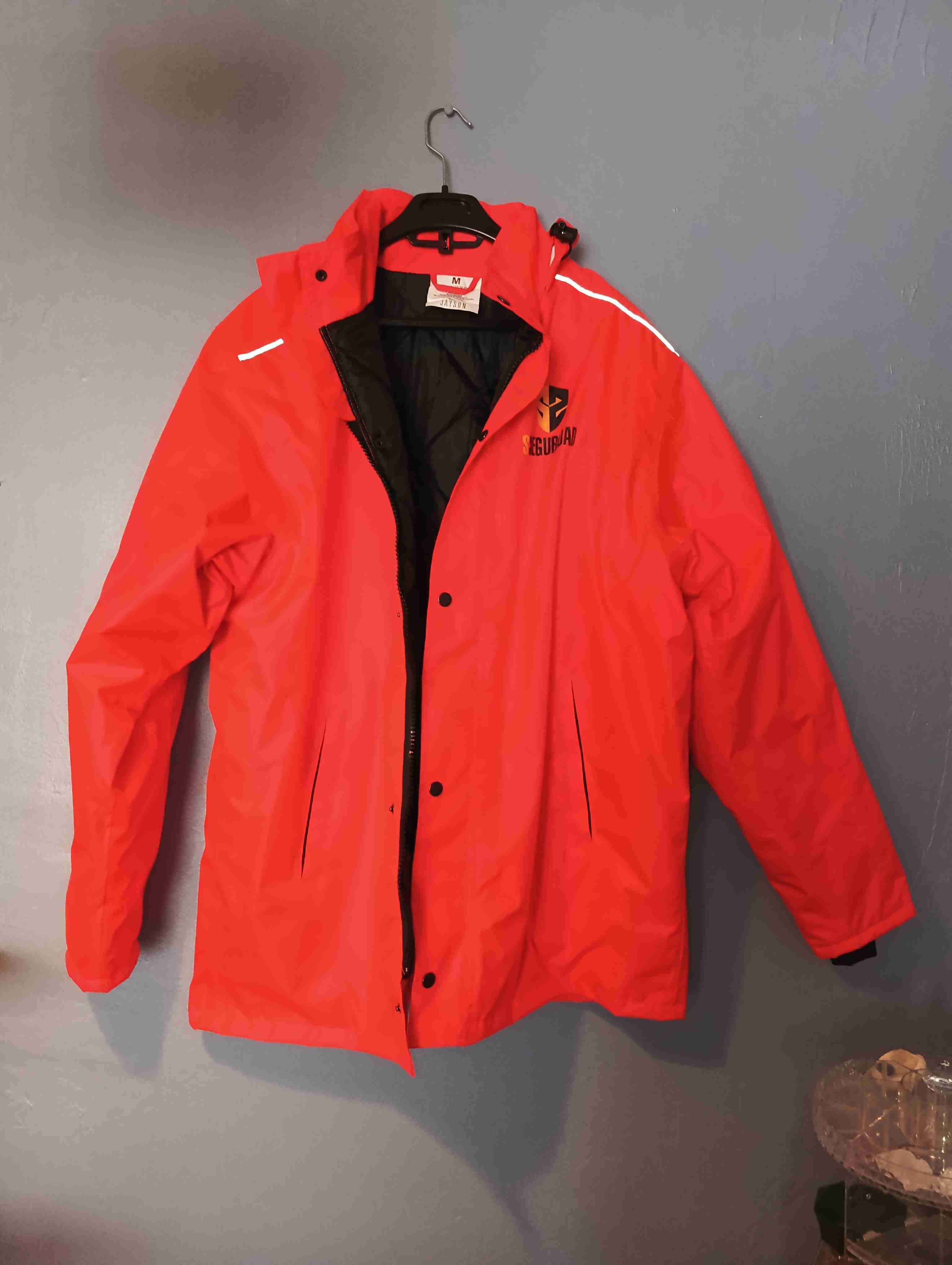 Parka roja de seguridad impermeable acolchada - miniatura 6