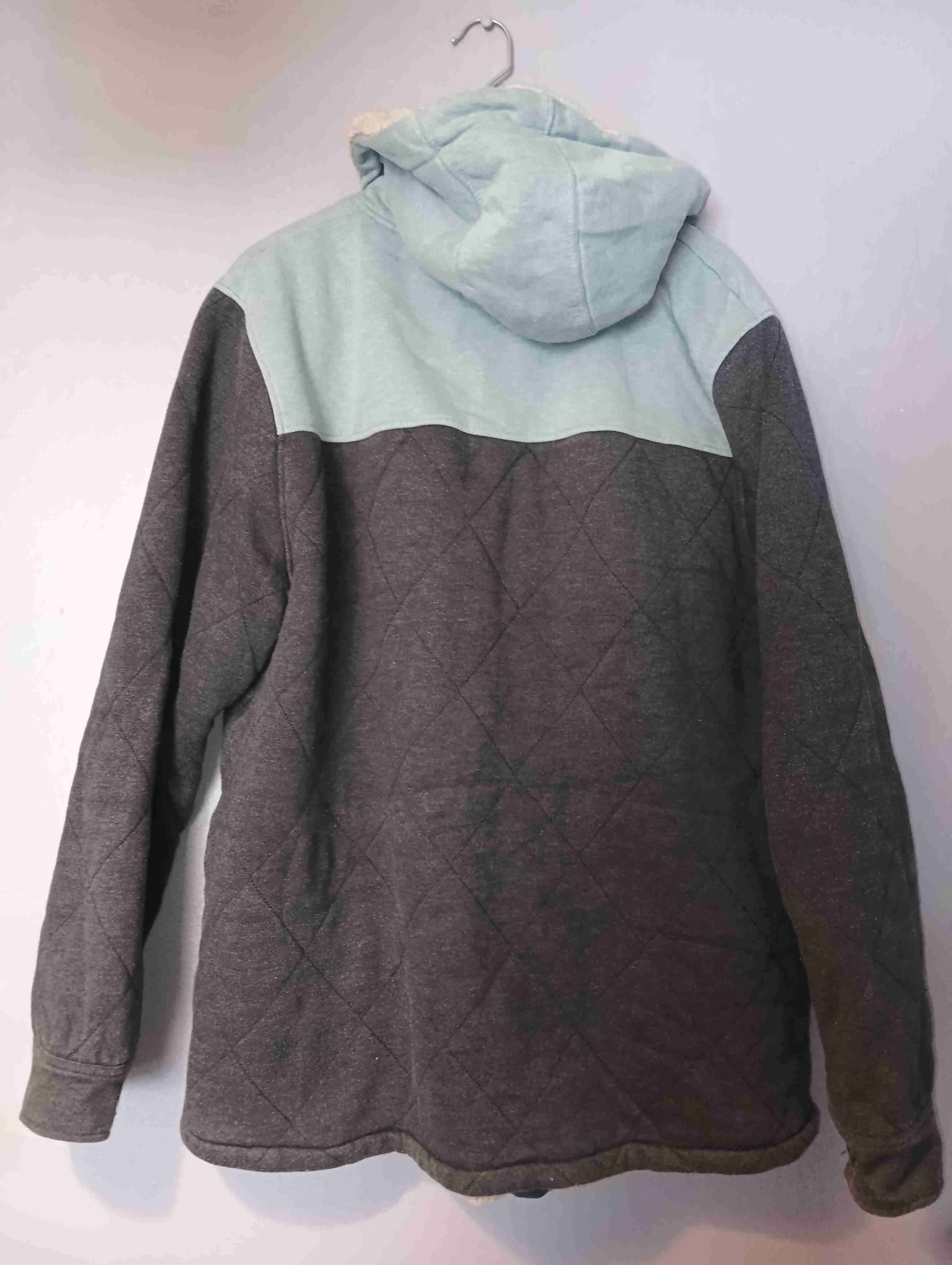 Chaqueta Polémic con capucha gris y azul - miniatura 4