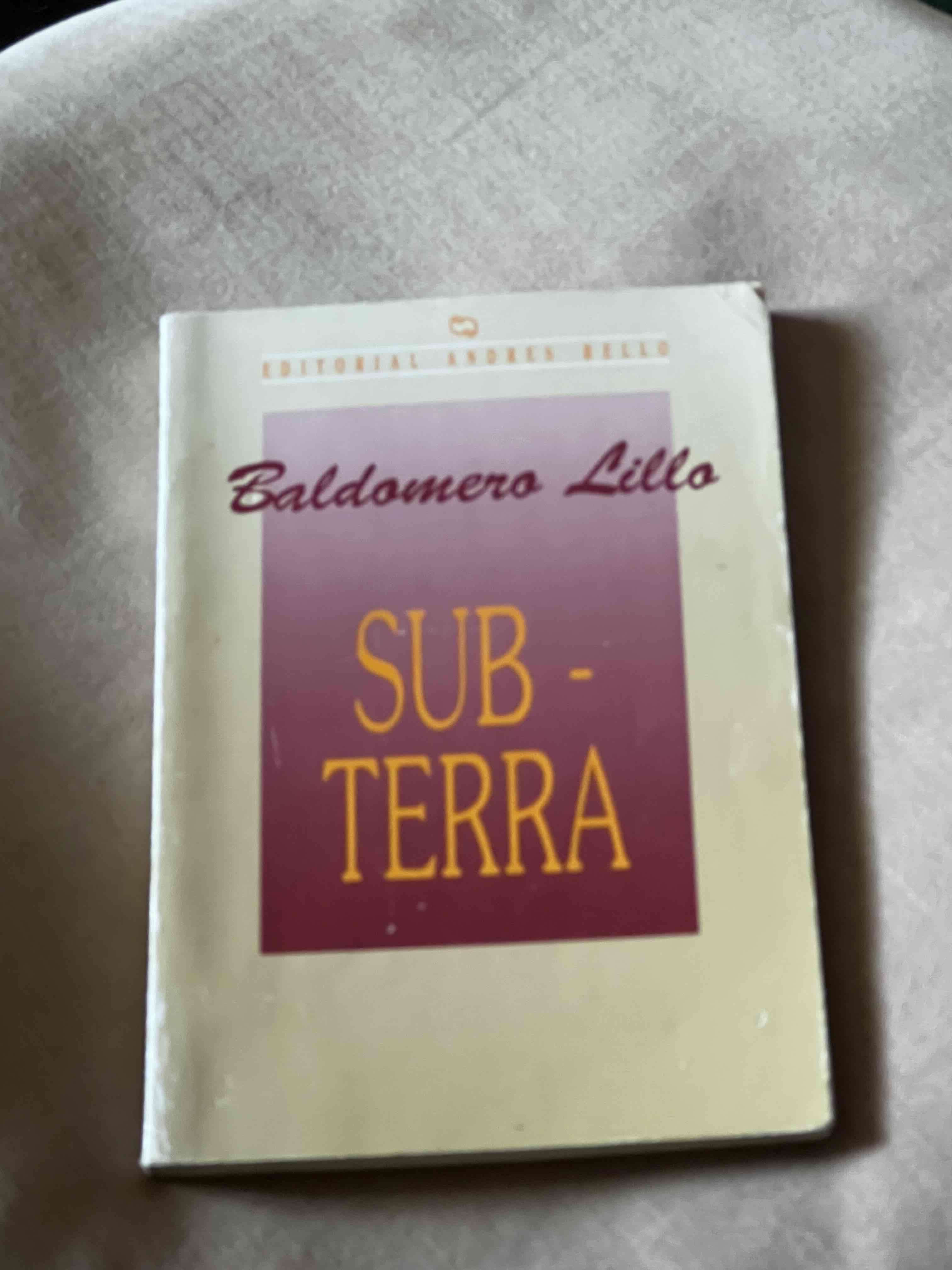 Libro Subterra Baldomero Lillo