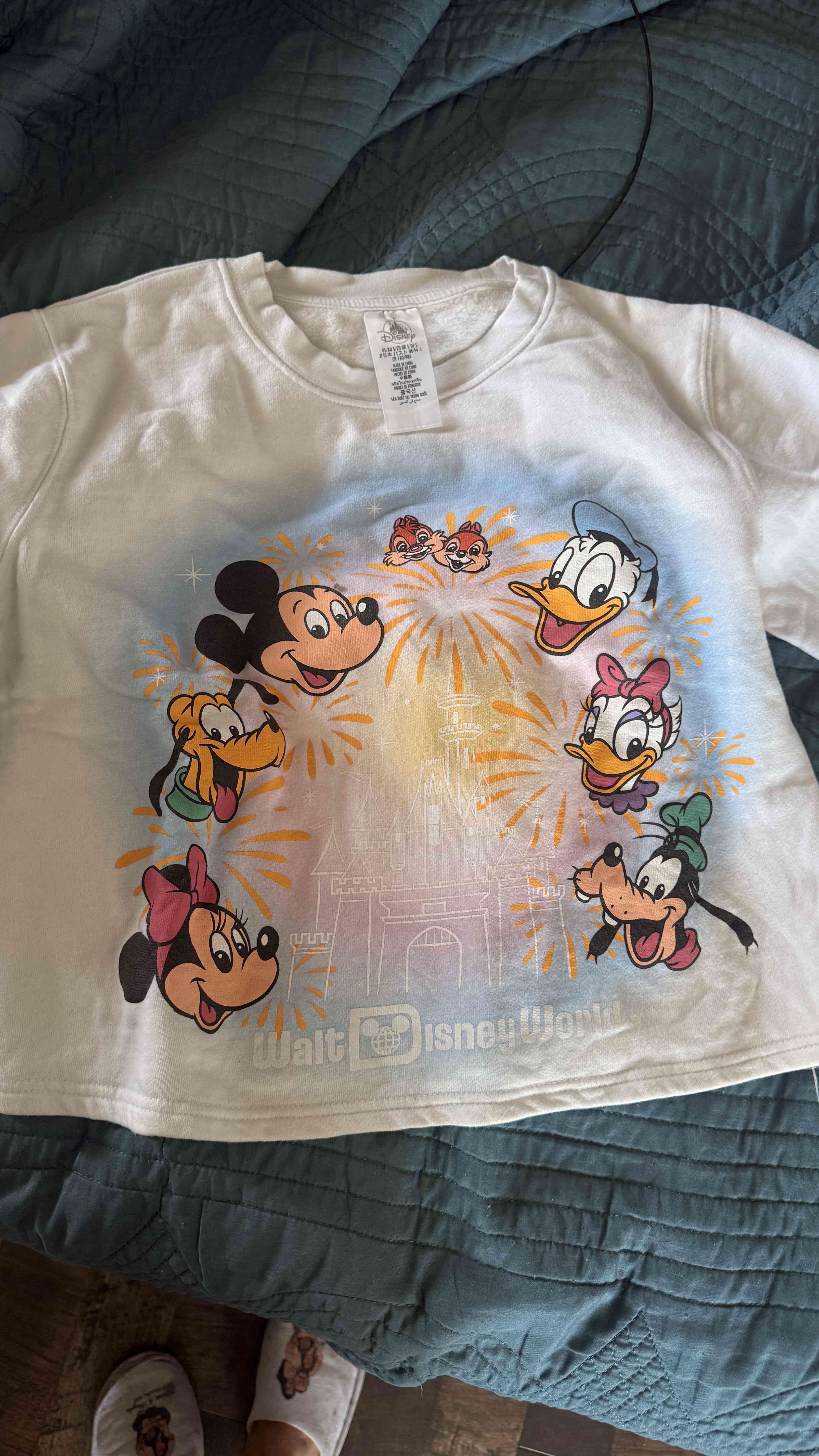 Poleron  Disney blanca estampada original Orlando