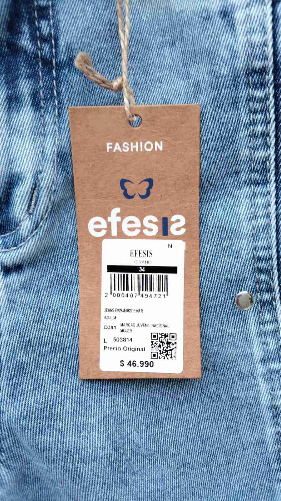 Jeans celestes bordados - miniatura 2