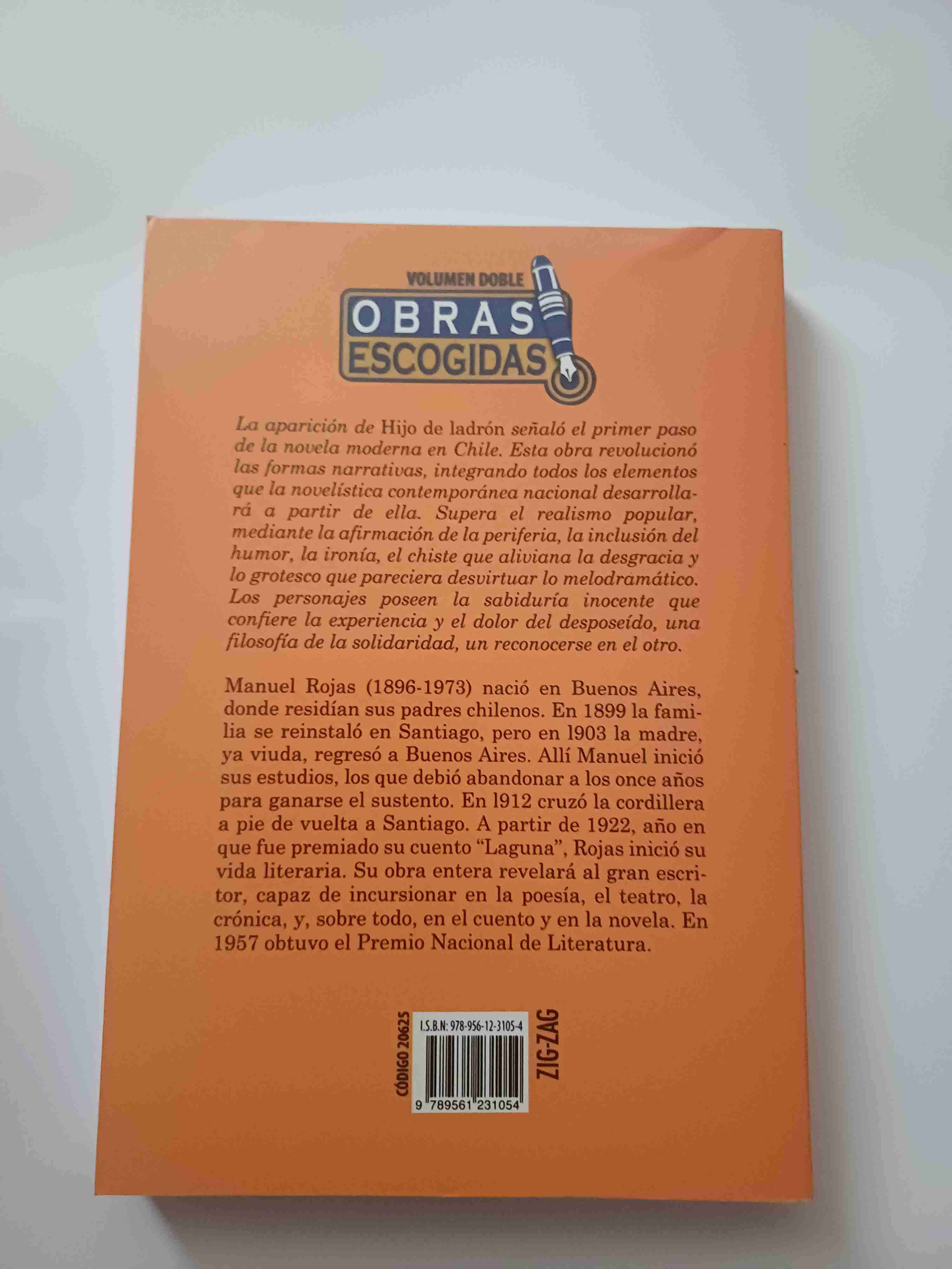 Libro 'Hijo de ladrón' de Manuel Rojas - miniatura 2