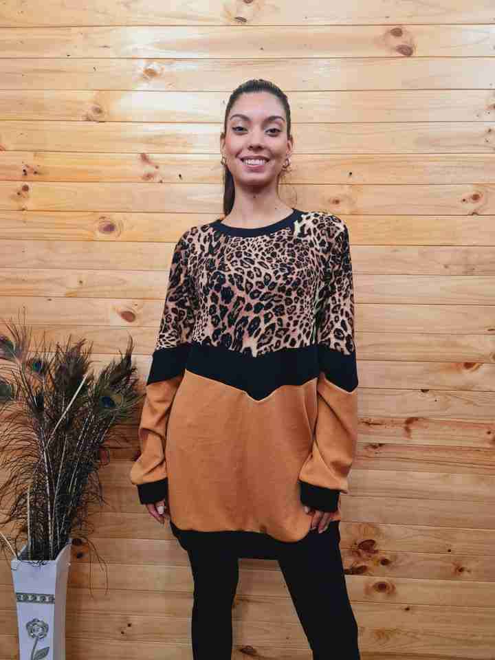 Polerón oversize animal print - miniatura 2