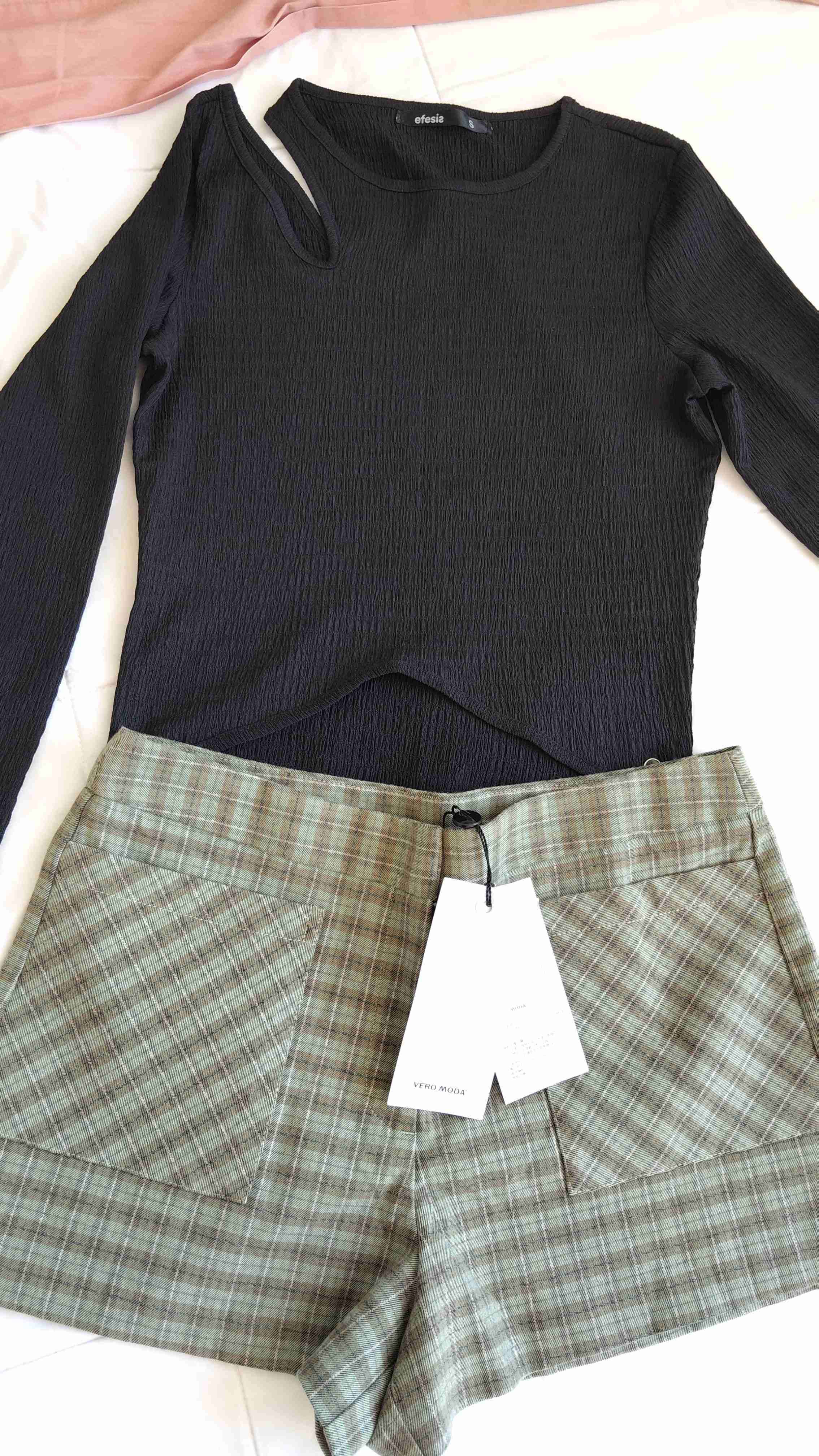 Shorts a cuadros en tonos verdes - miniatura 6