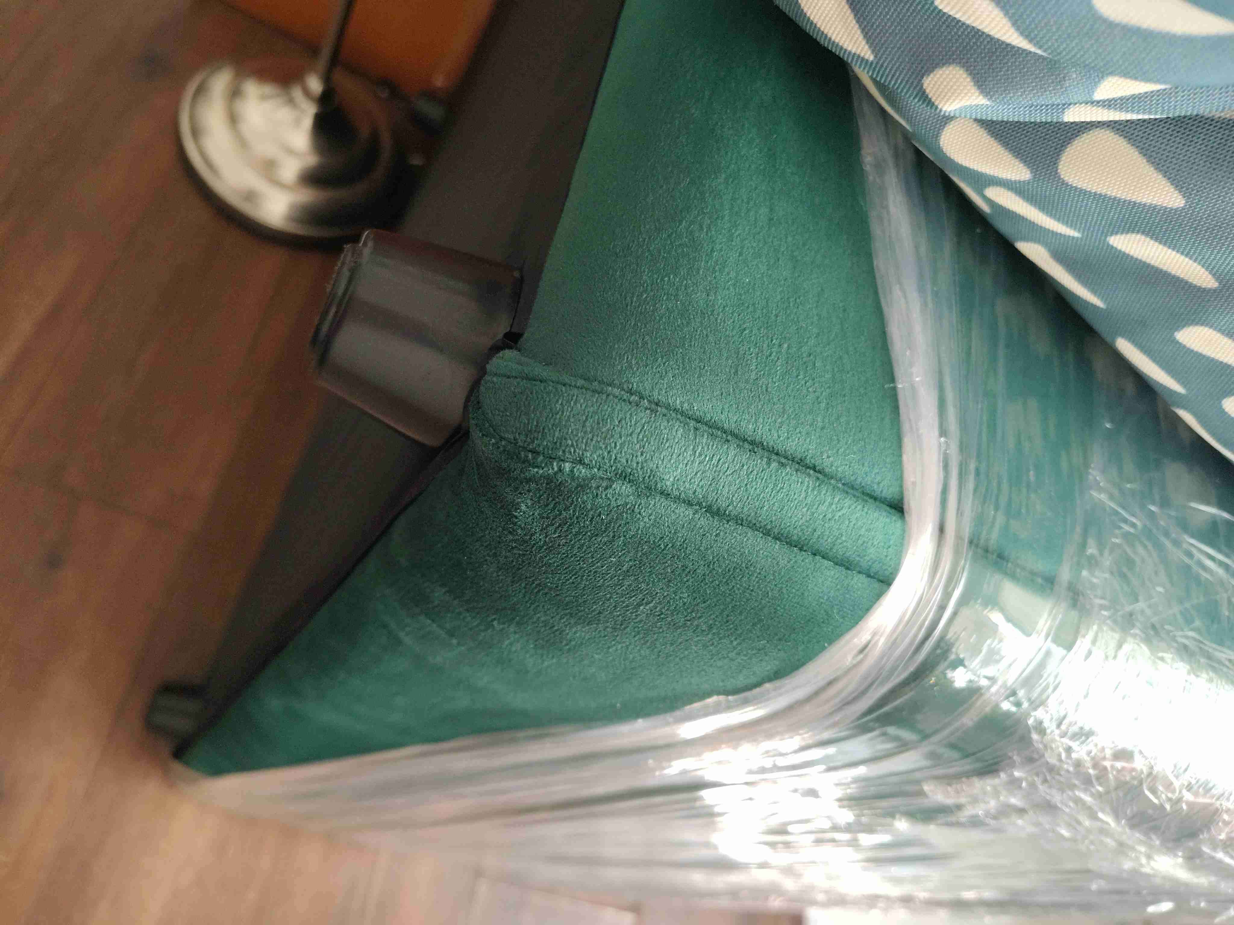 Poof/apoyapies verde envuelto - miniatura 2