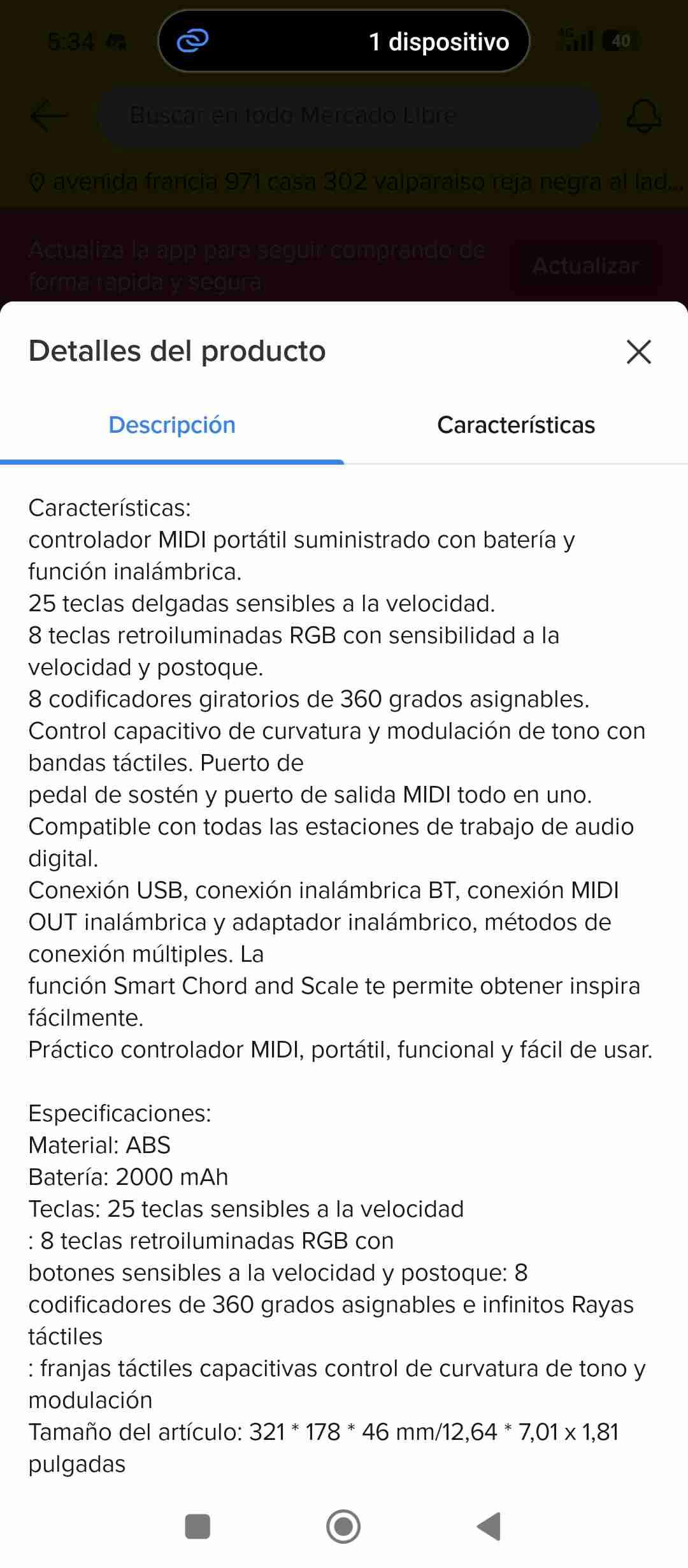 Controlador MIDI M-Wave blanco - miniatura 3