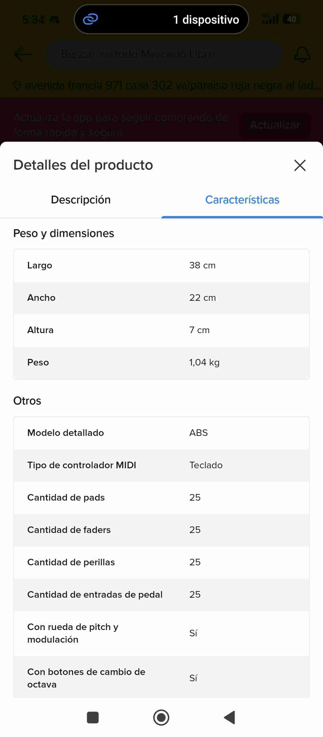 Controlador MIDI M-Wave blanco - miniatura 4