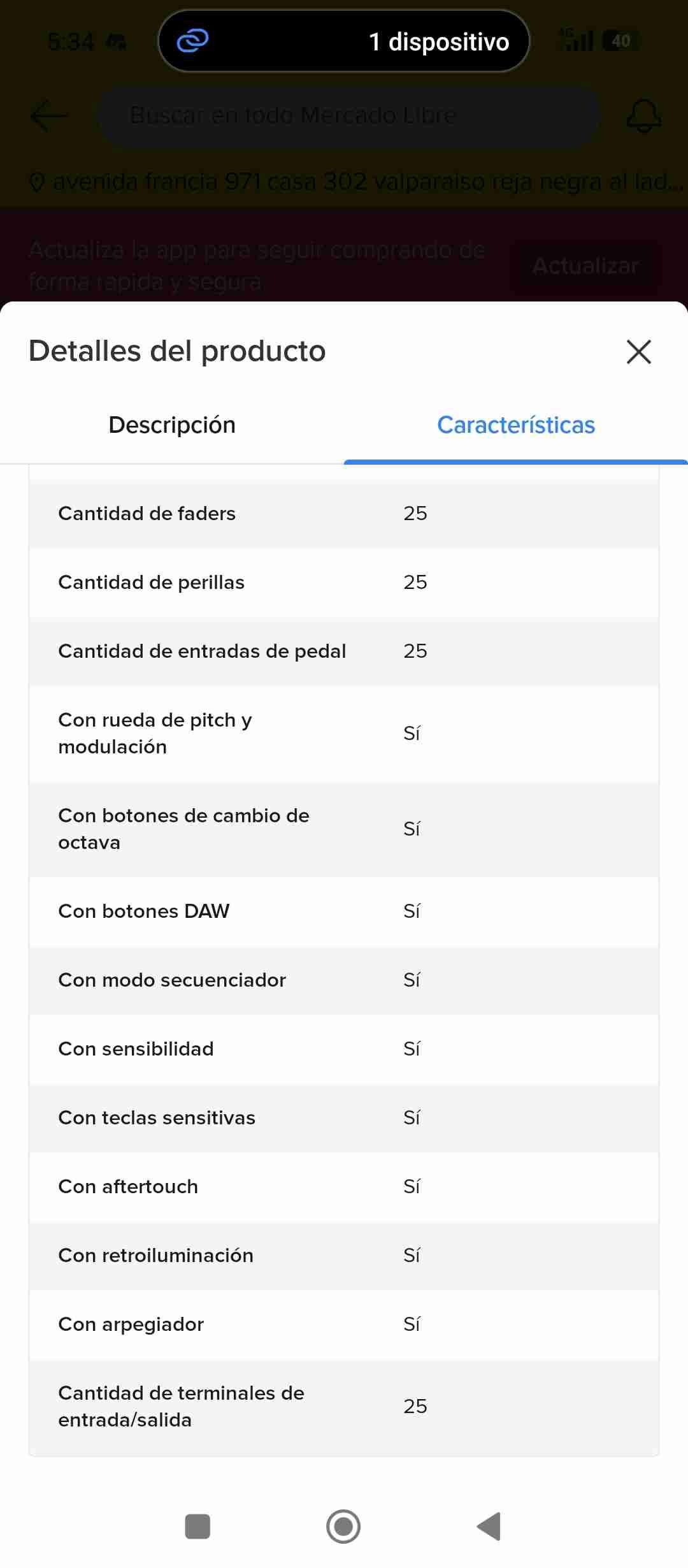 Controlador MIDI M-Wave blanco - miniatura 5