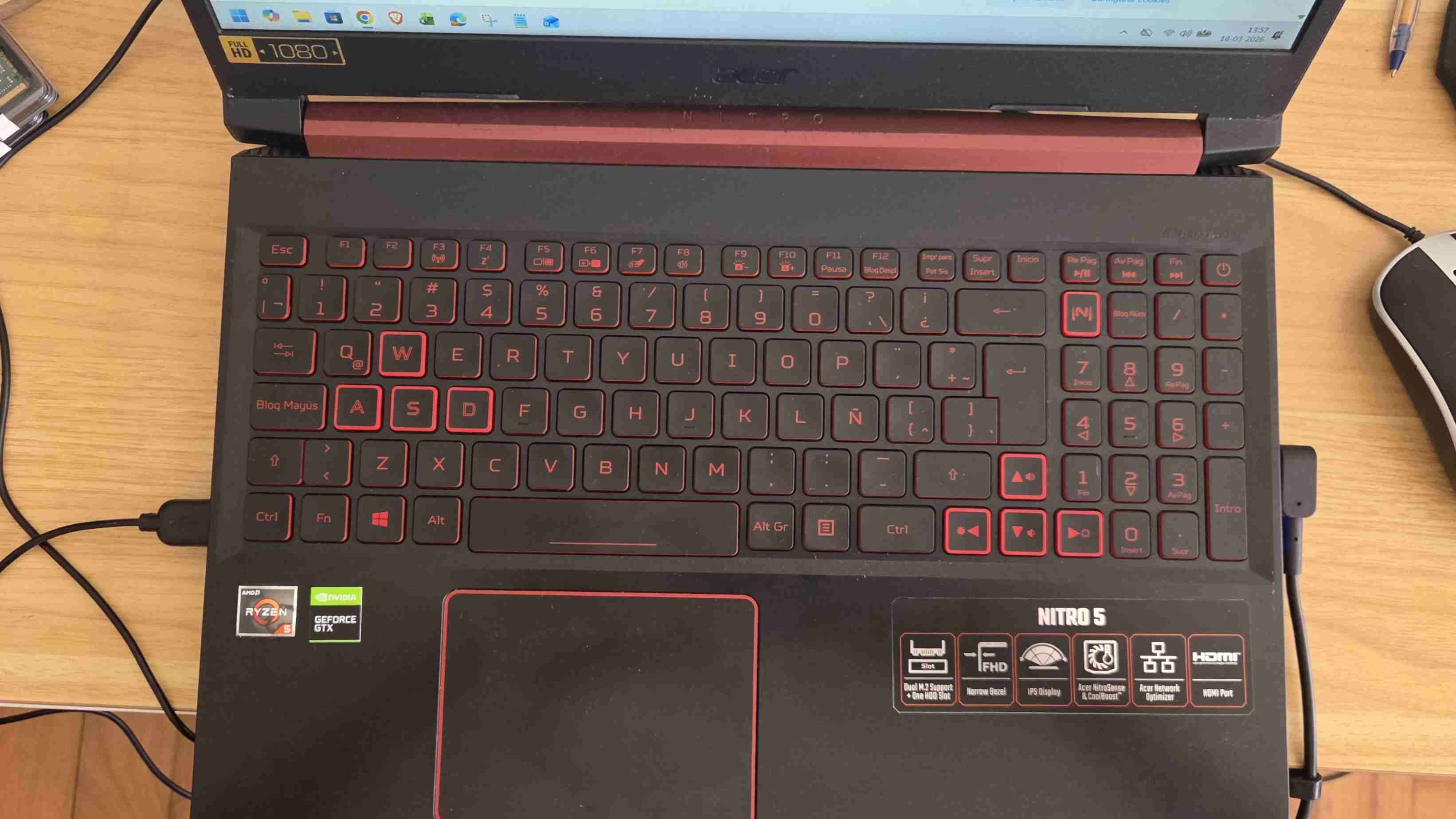 Laptop gamer Acer Nitro 5 full SSD + 32 gb ram - miniatura 3