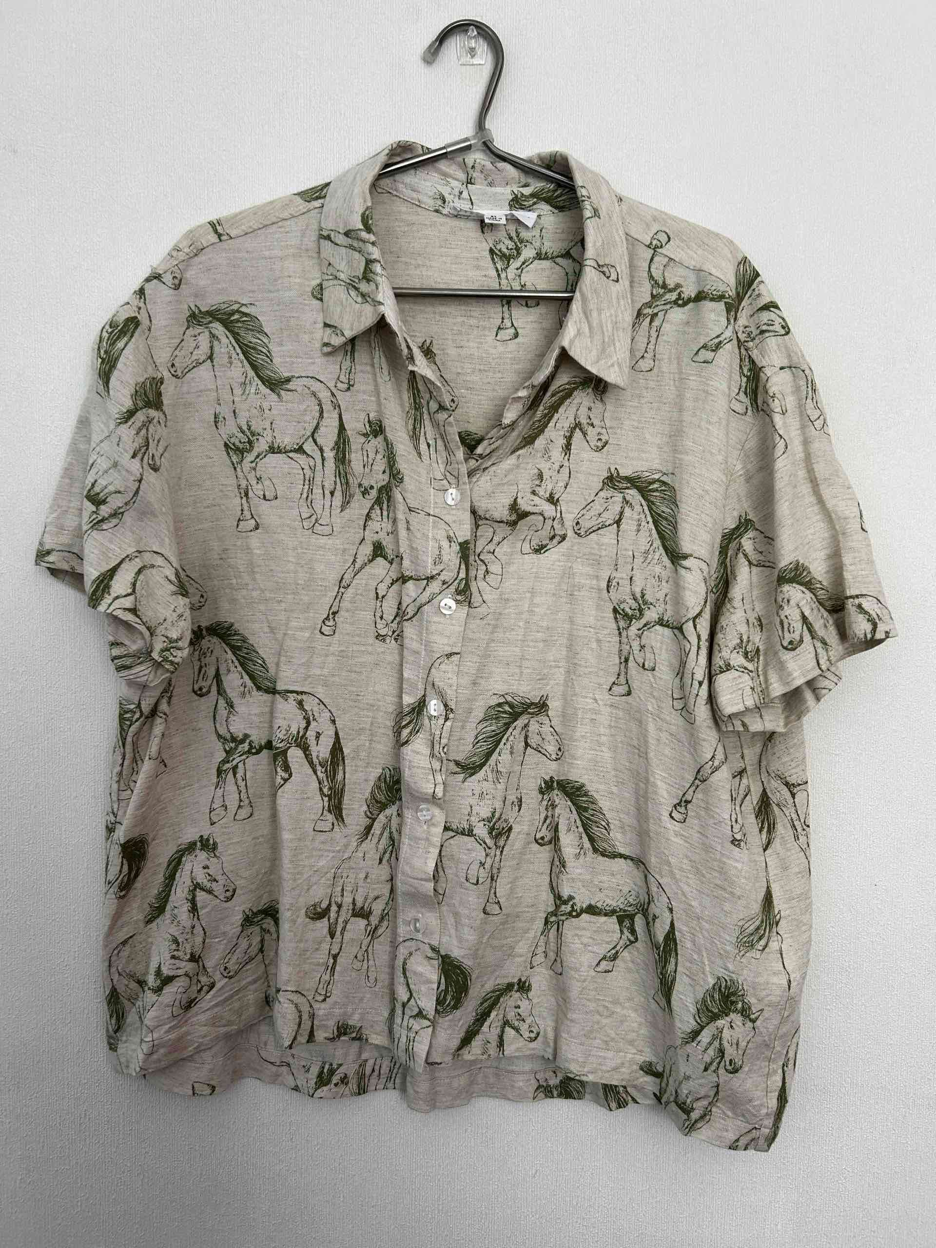 Camisa estampada de caballos