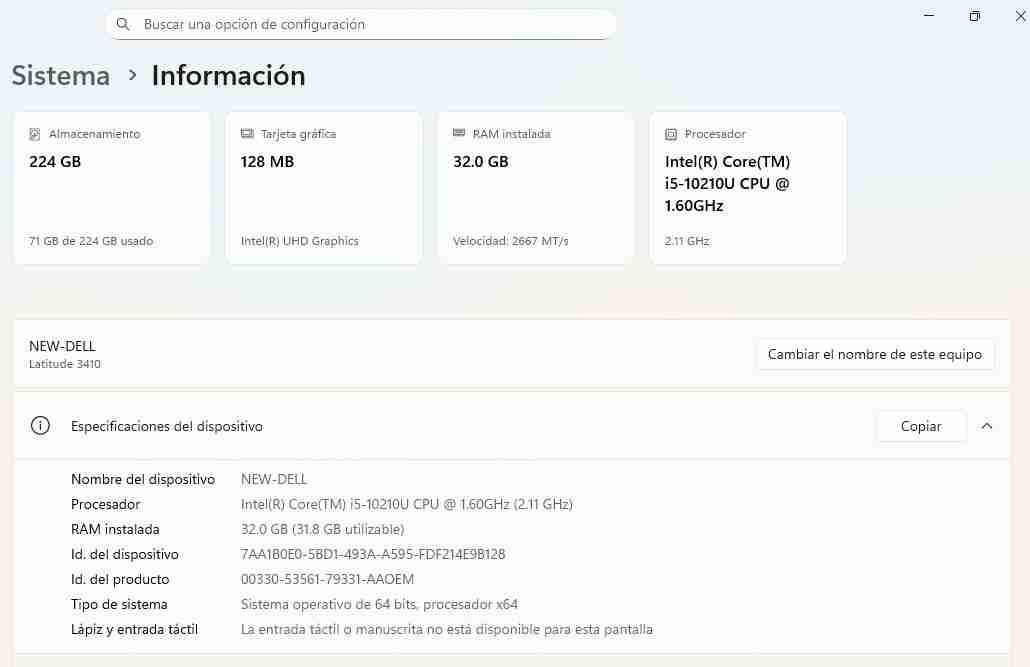 Laptop Dell Latitude 3410 i5 256Gb SSD 32Gb RAM - miniatura 3