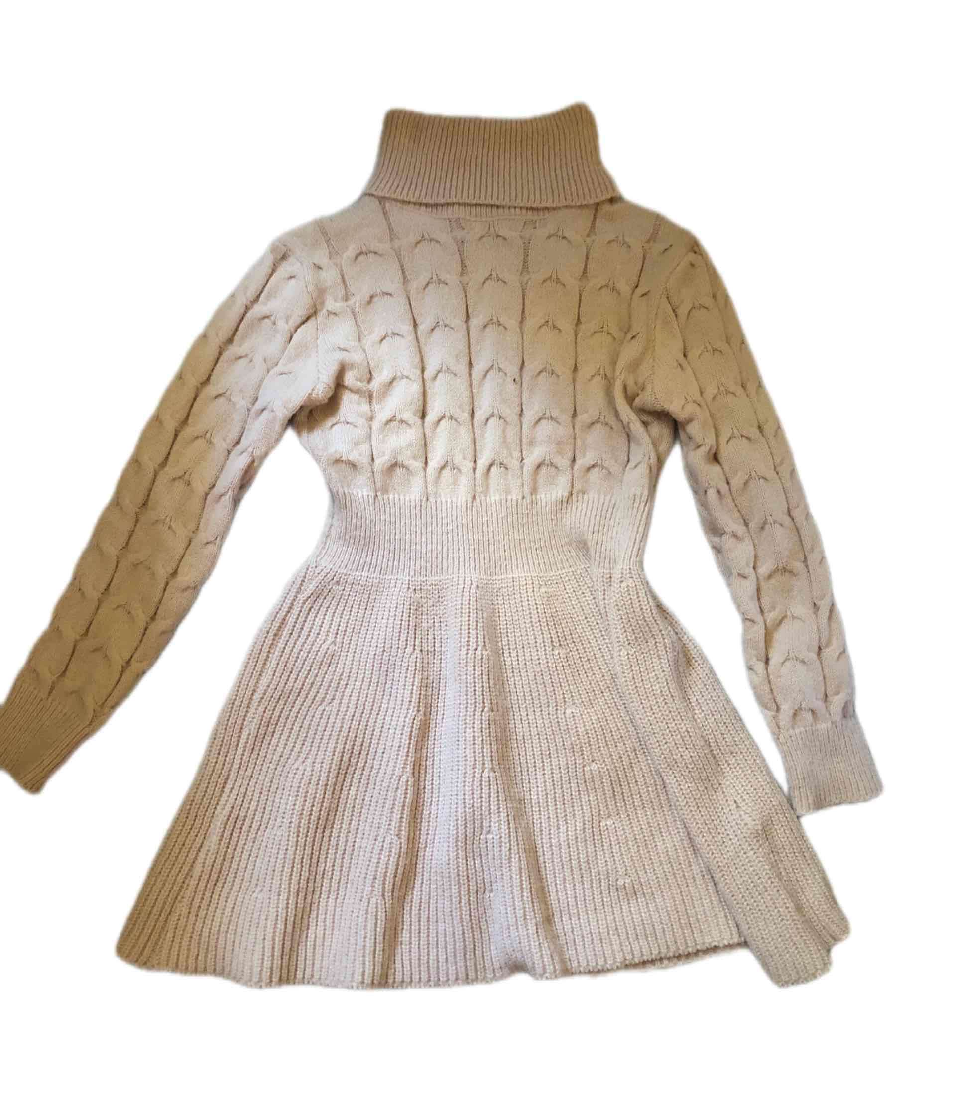 Vestido de punto beige - miniatura 2