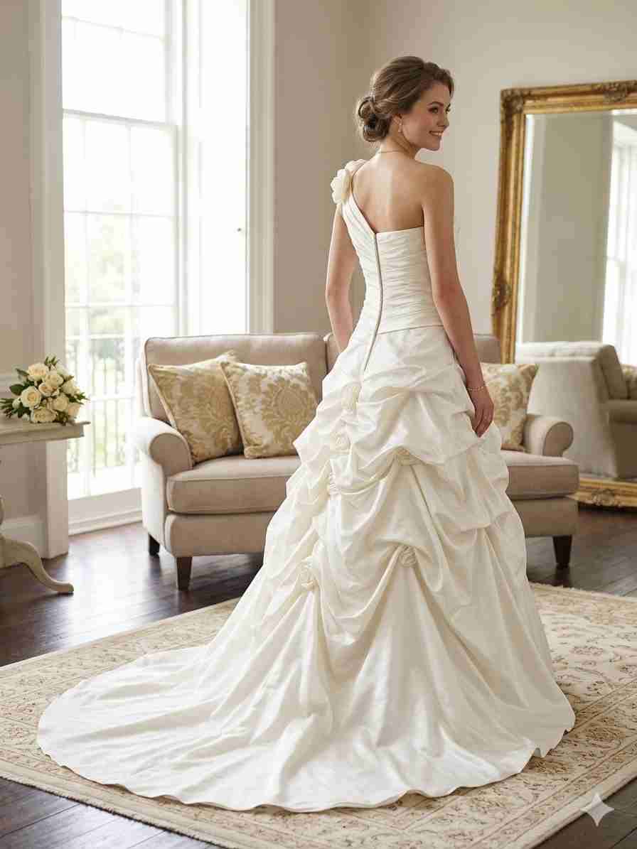 💎 Vestido de Novia Marfil / Crema - Talla XS - miniatura 2