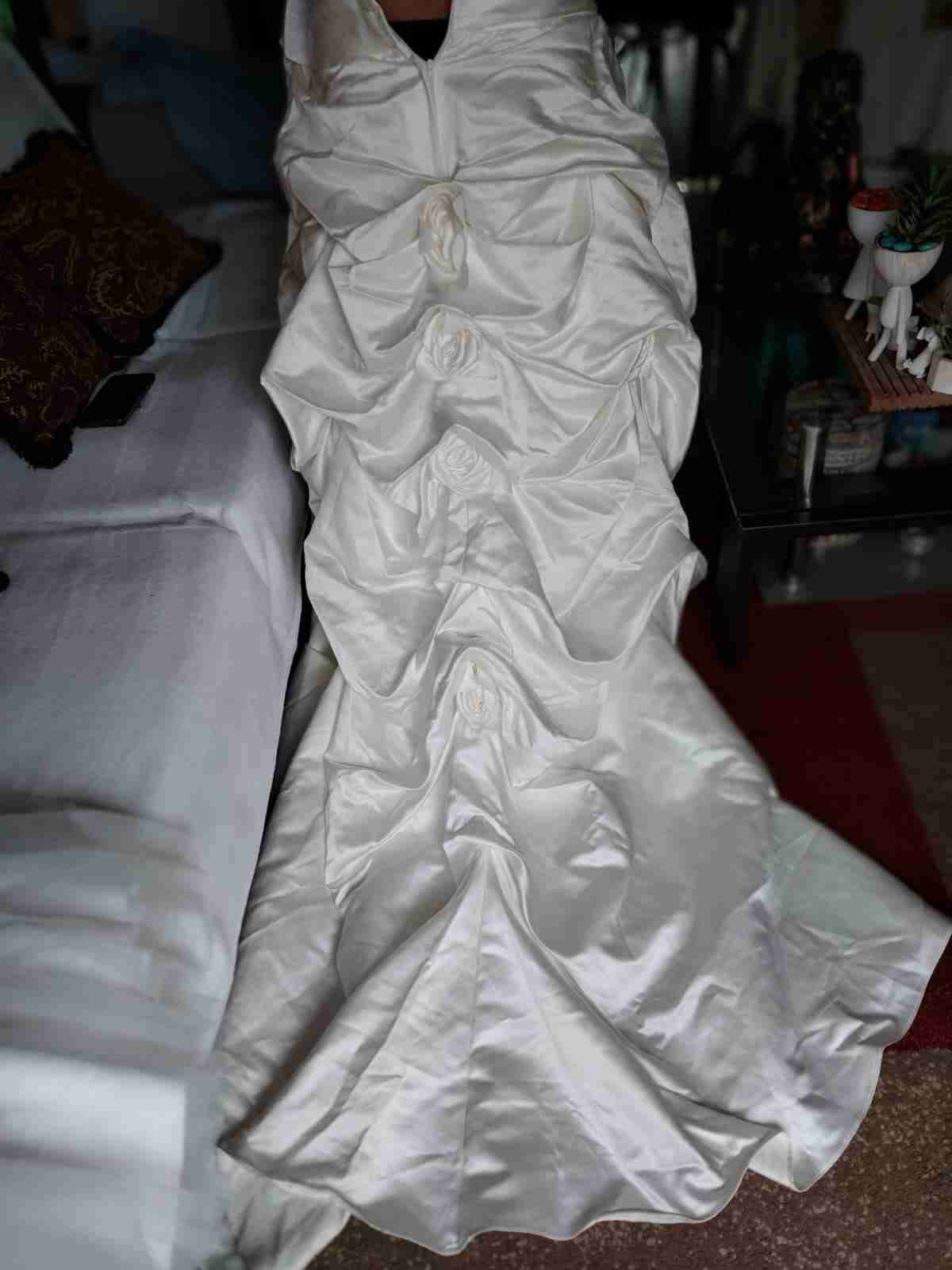 💎 Vestido de Novia Marfil / Crema - Talla XS - miniatura 6