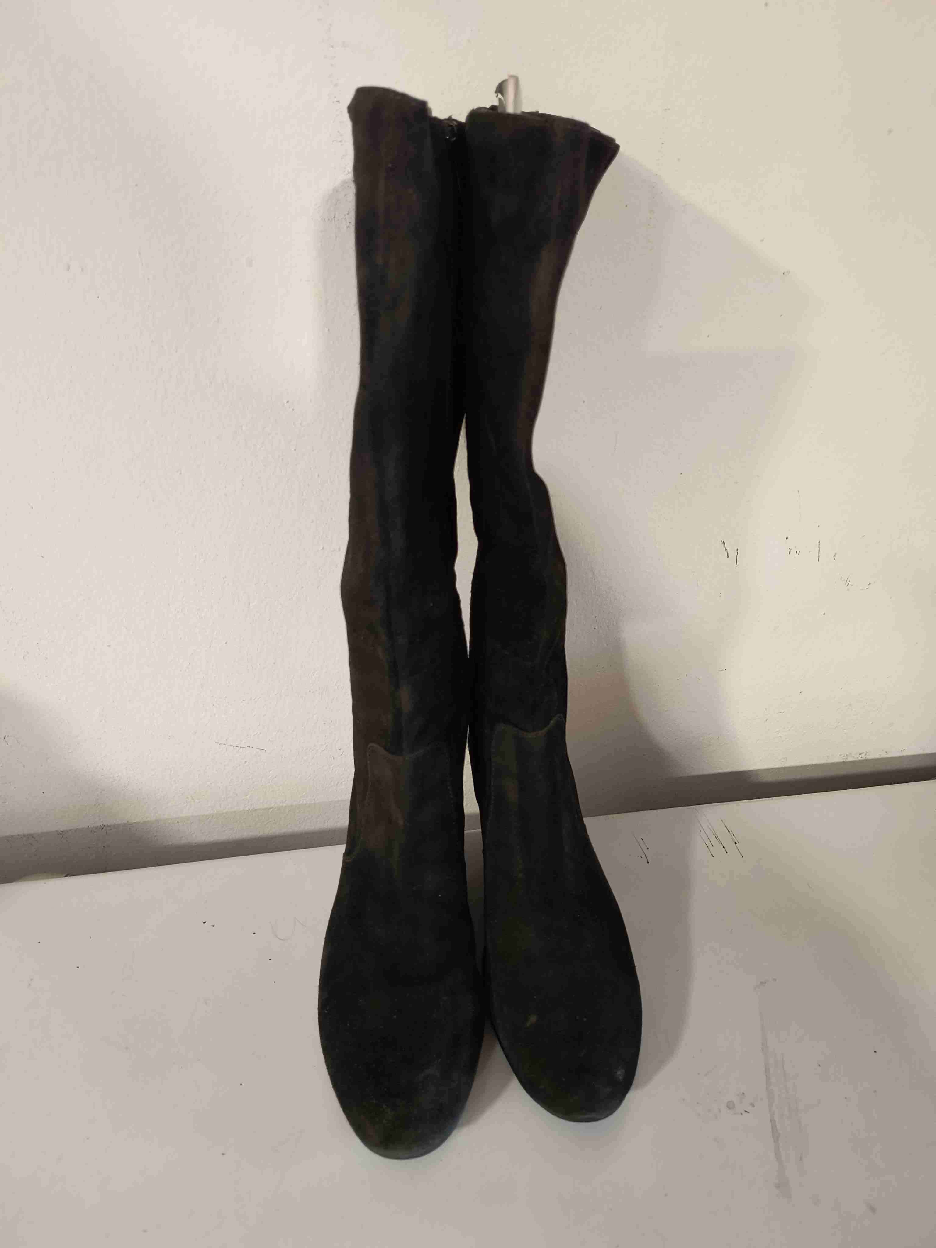 Botas altas de gamuza negras - miniatura 3