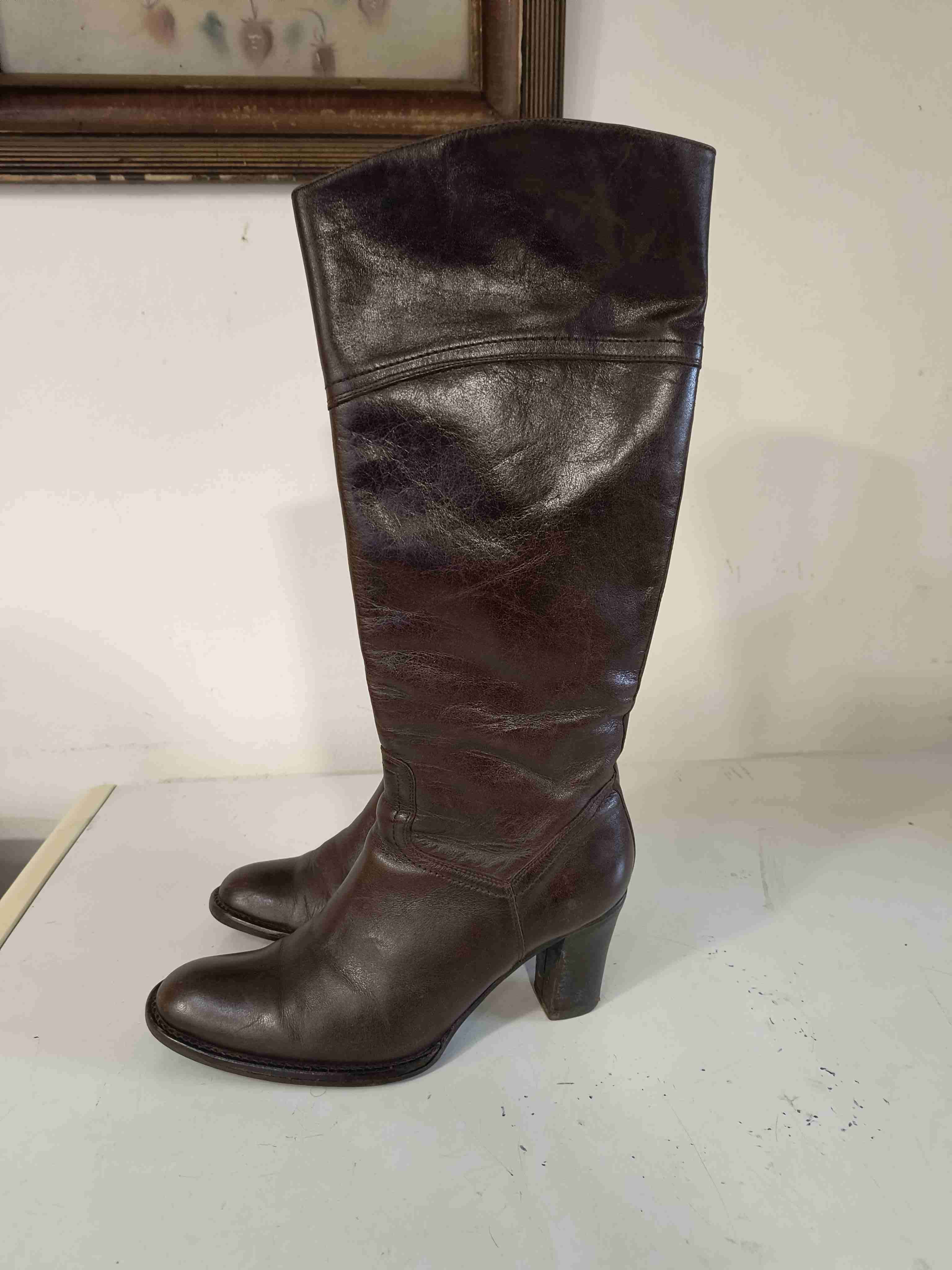 Botas de cuero marrón - miniatura 2