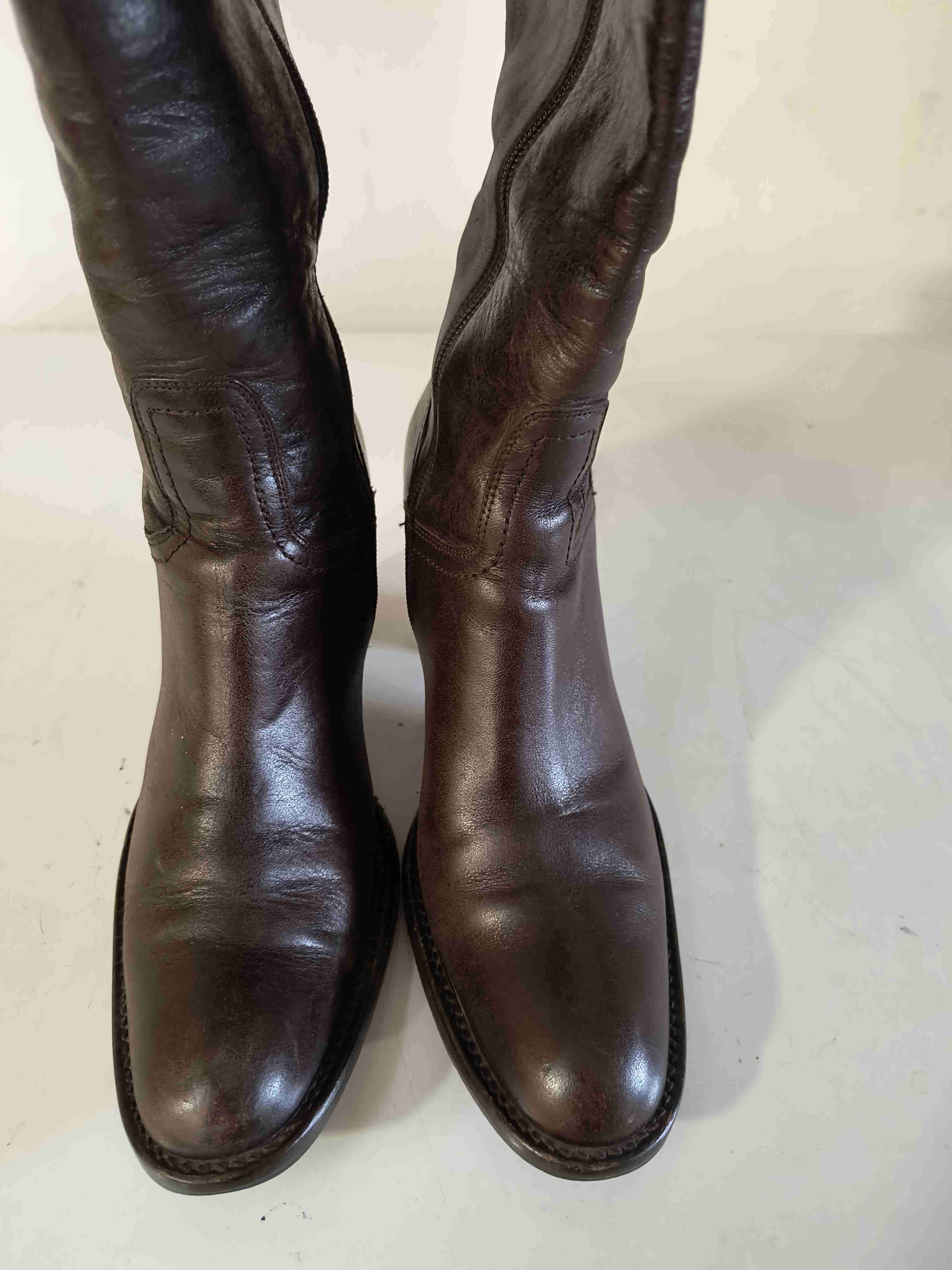 Botas de cuero marrón - miniatura 3