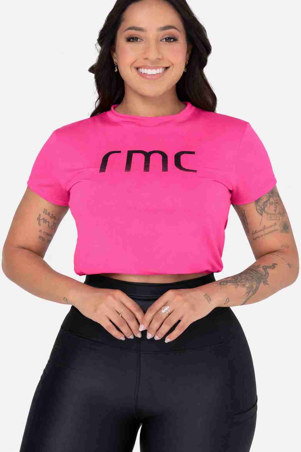 Polera crop top rosa RMC
