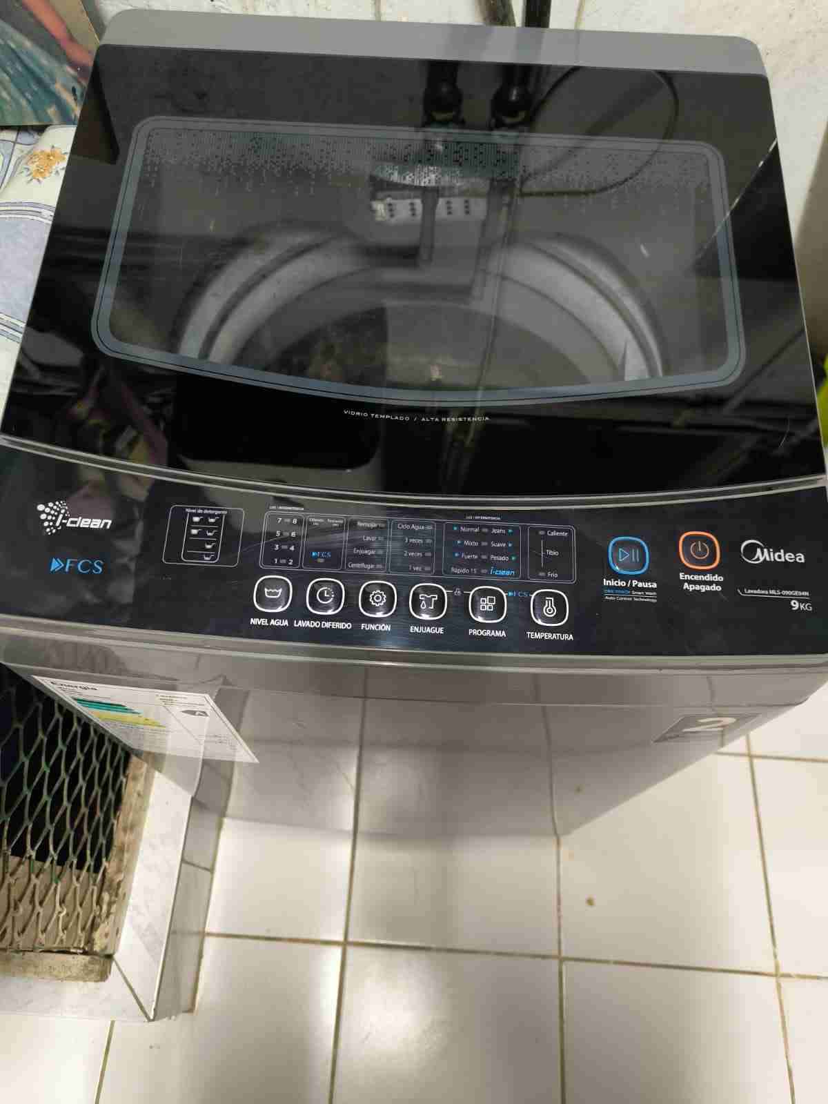 Lavadora carga superior gris - 2