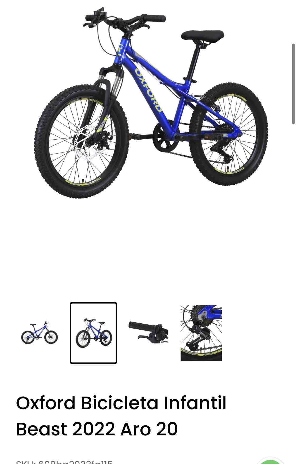 Bicicleta Oxford azul para niño - miniatura 2