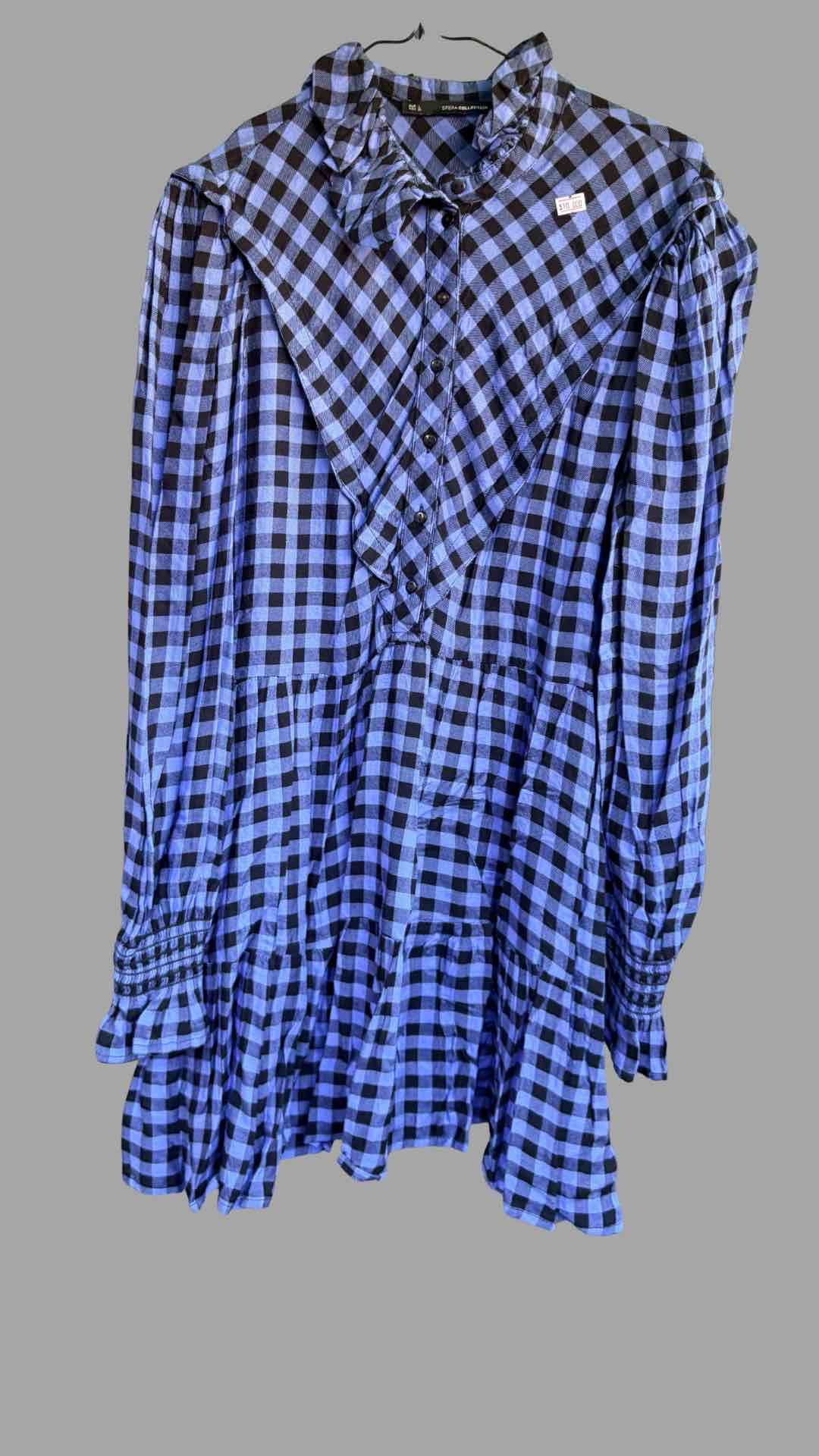 Vestido a cuadros azul