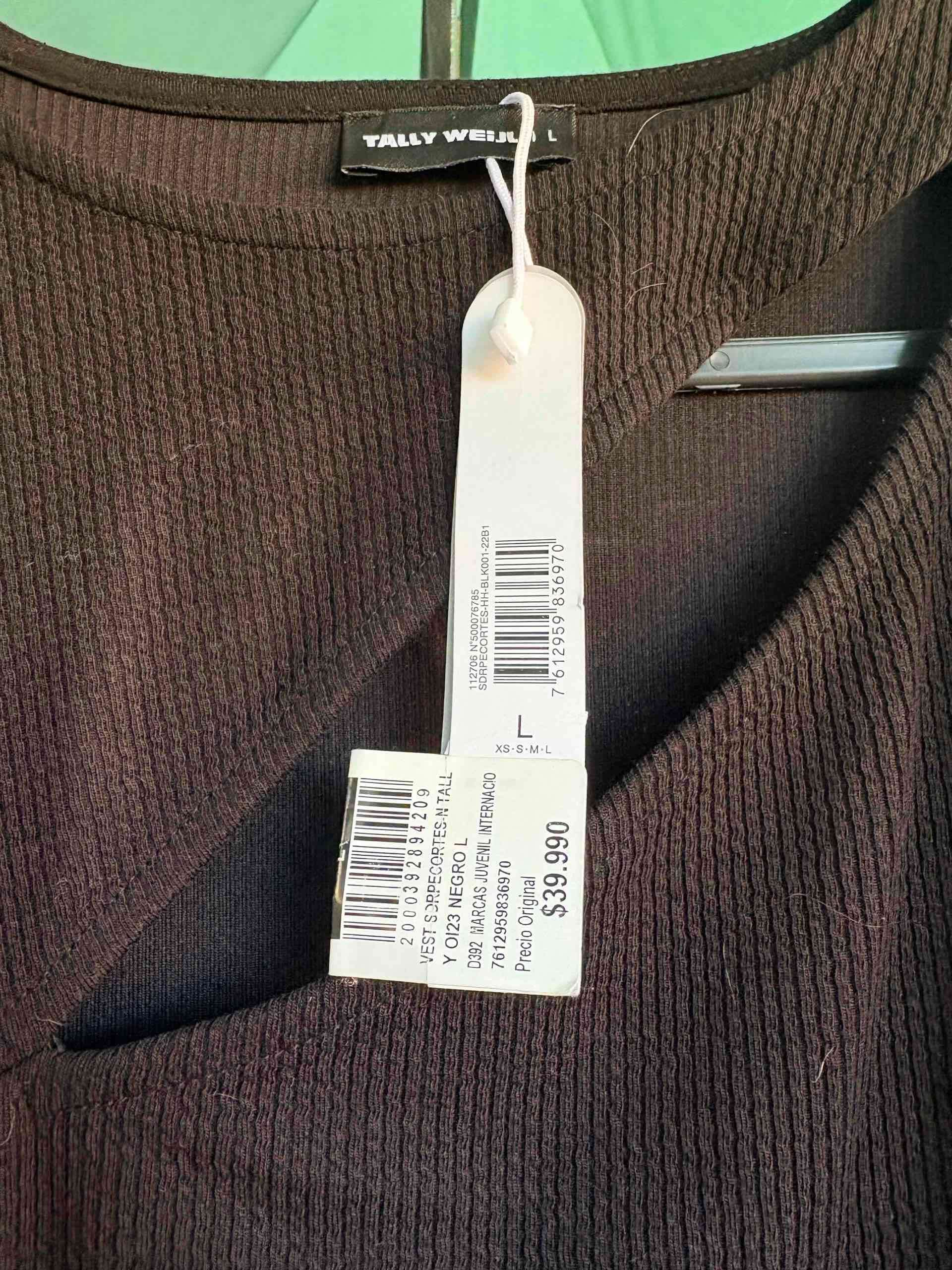 Vestido negro manga larga nuevo - miniatura 3