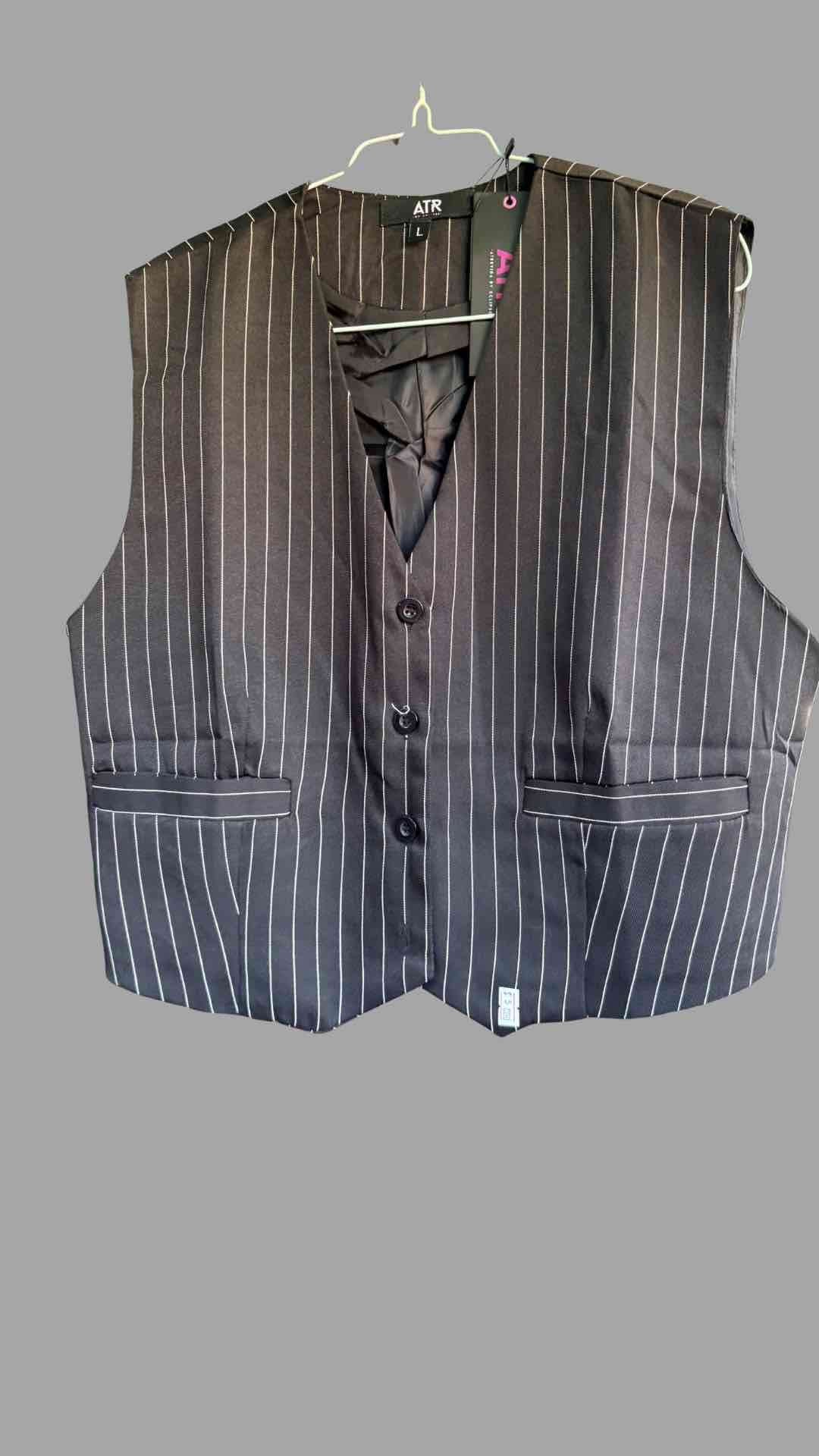 Chaleco de vestir rayado gris