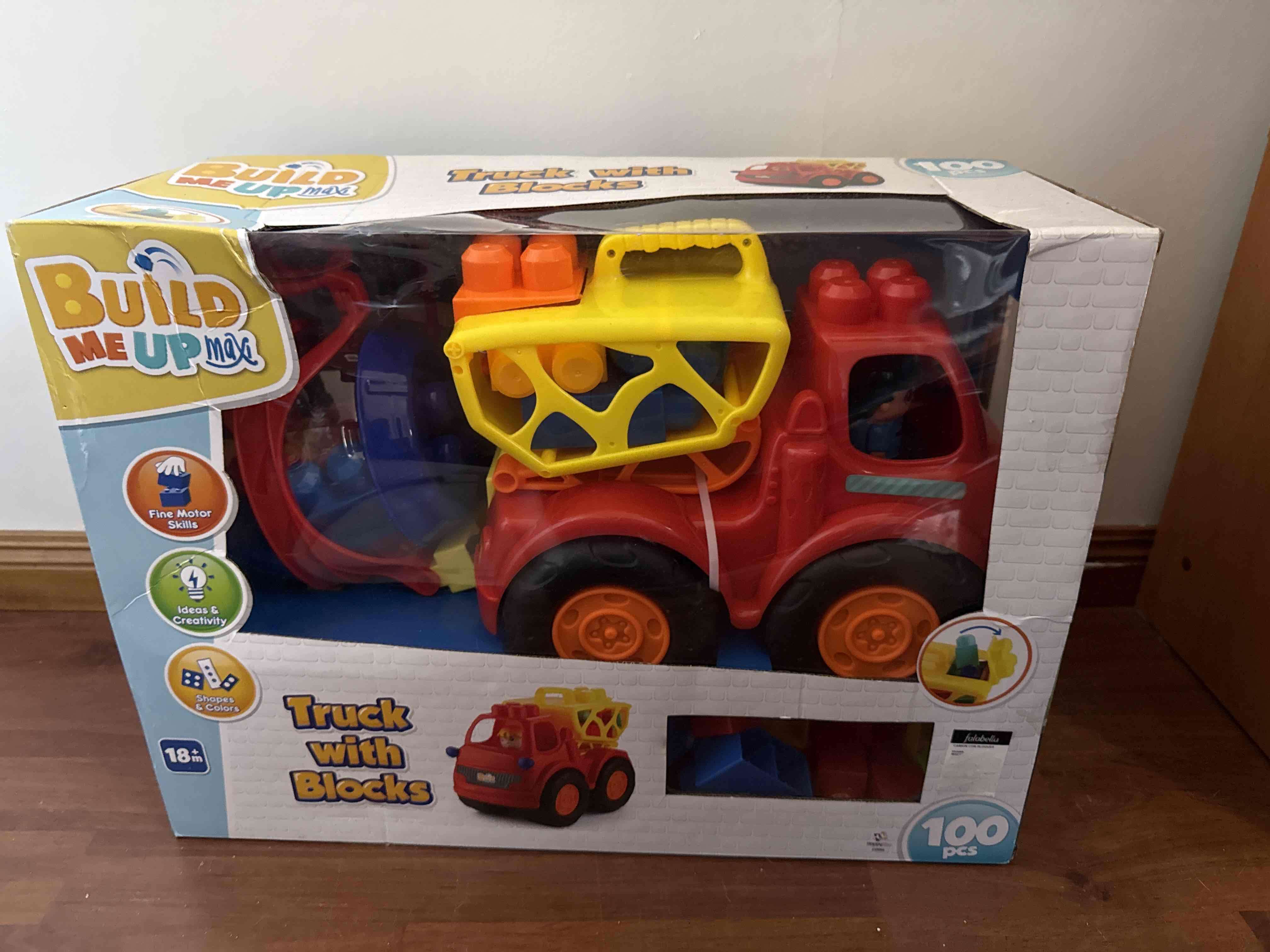 Camión de bloques para niños