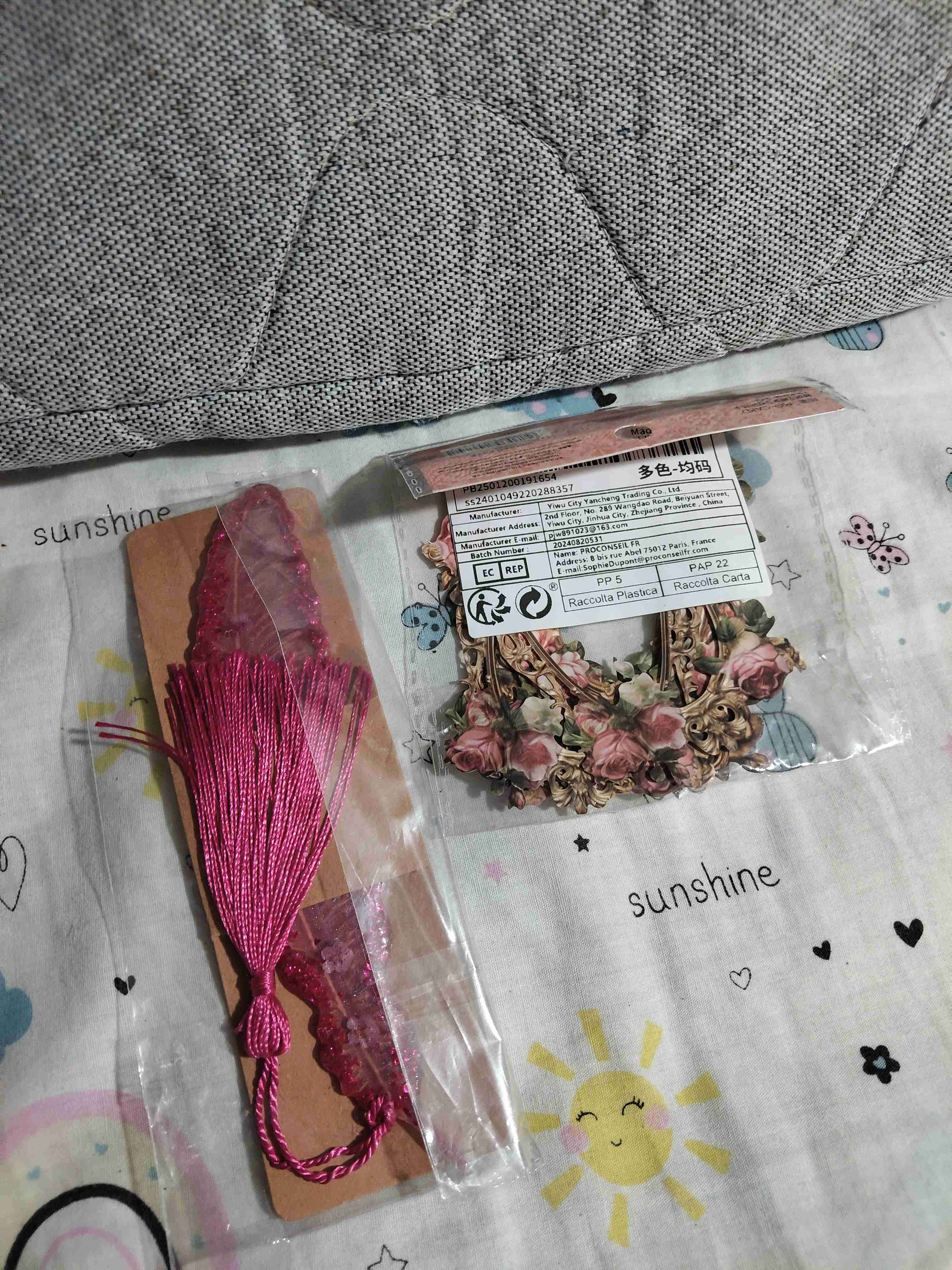 Separador de libros / marco de flores para foto