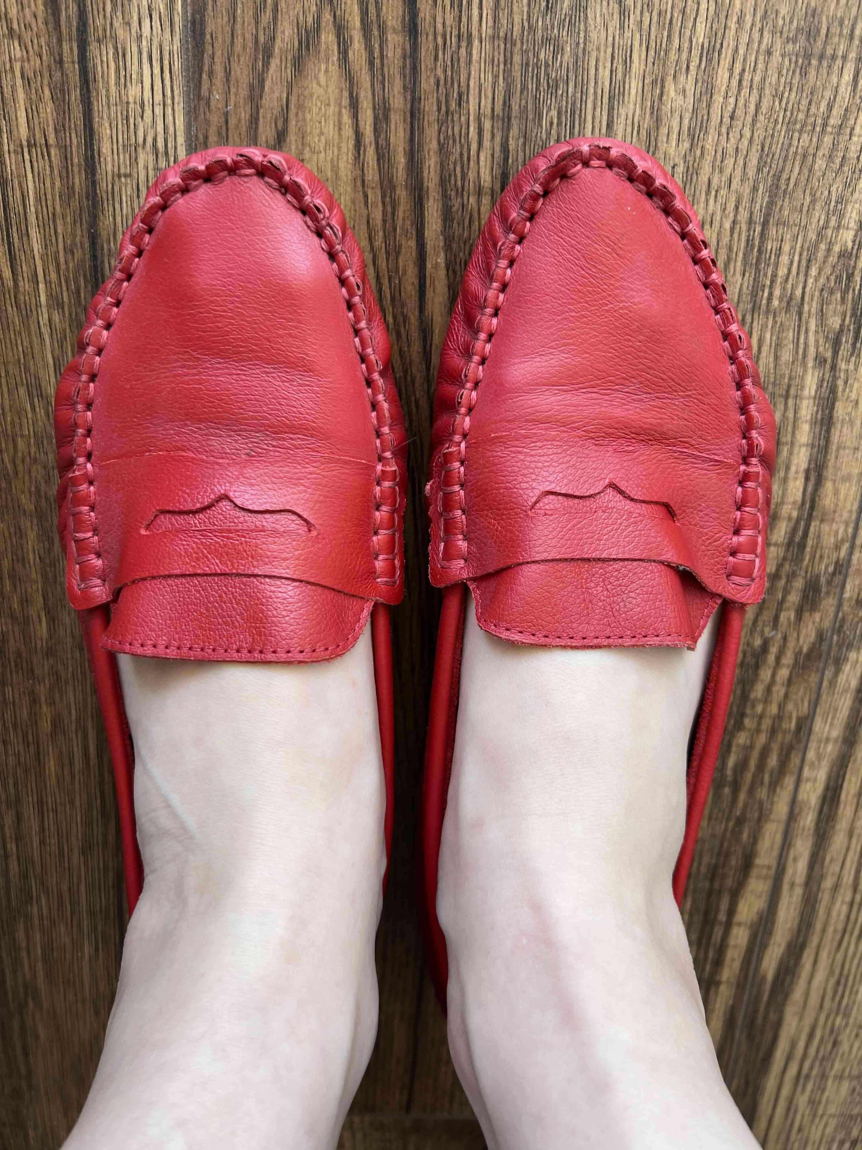 Mocasines rojos mujer - miniatura 2