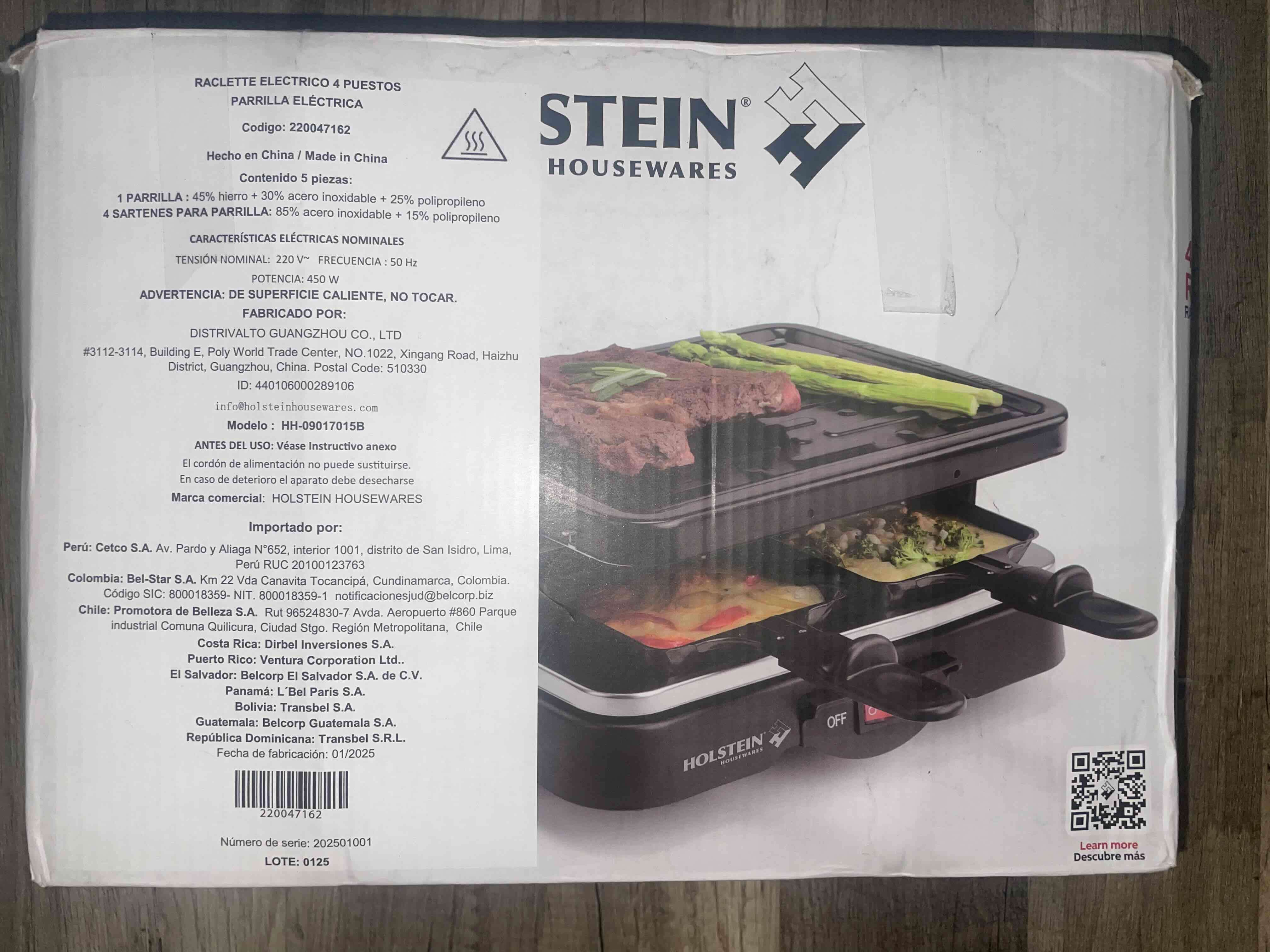 Parrilla eléctrica Holstein