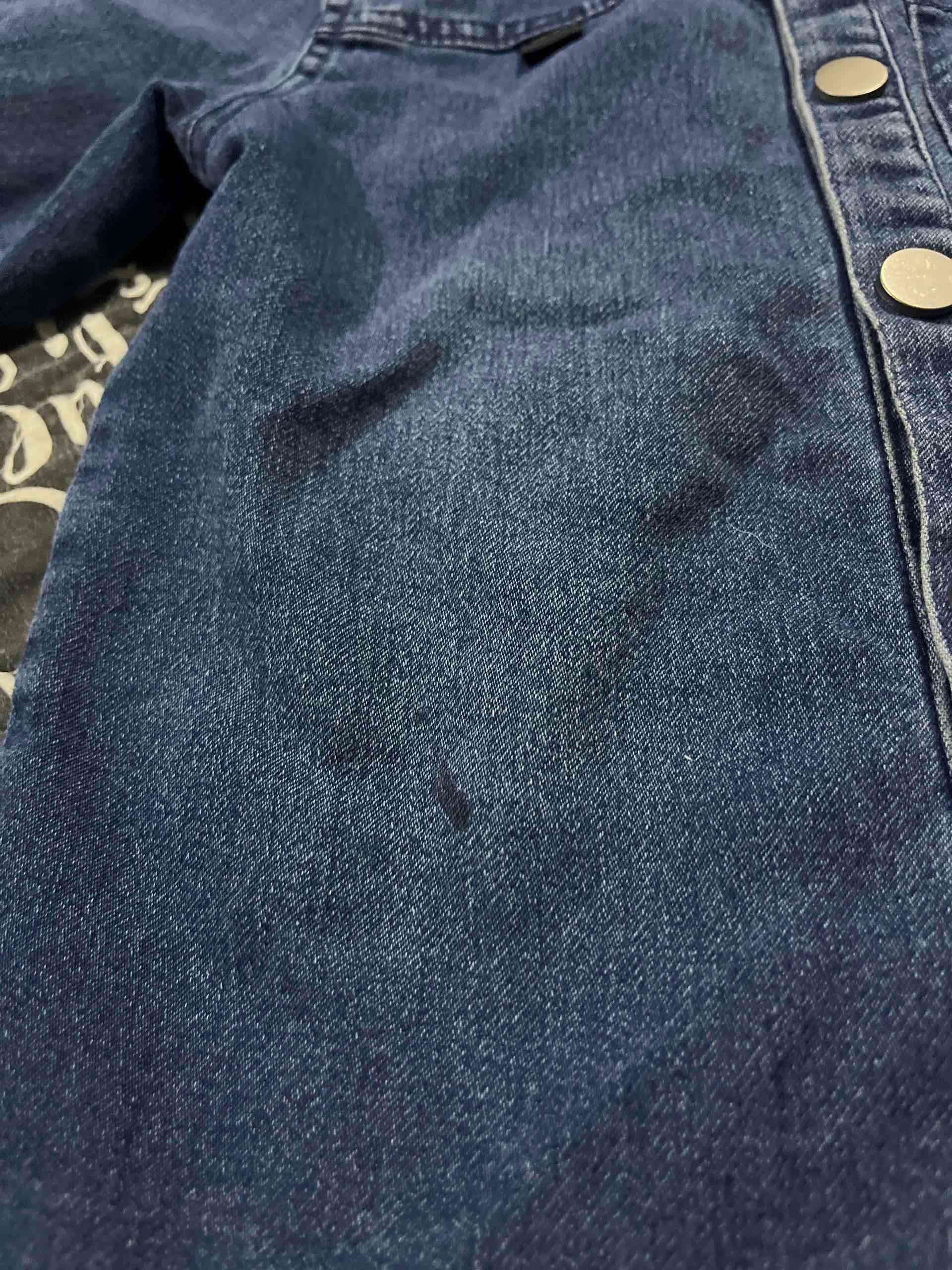 Camisa  de mezclilla azul infantil - miniatura 2