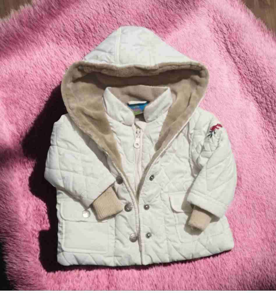 Chaqueta bebé con capucha beige
