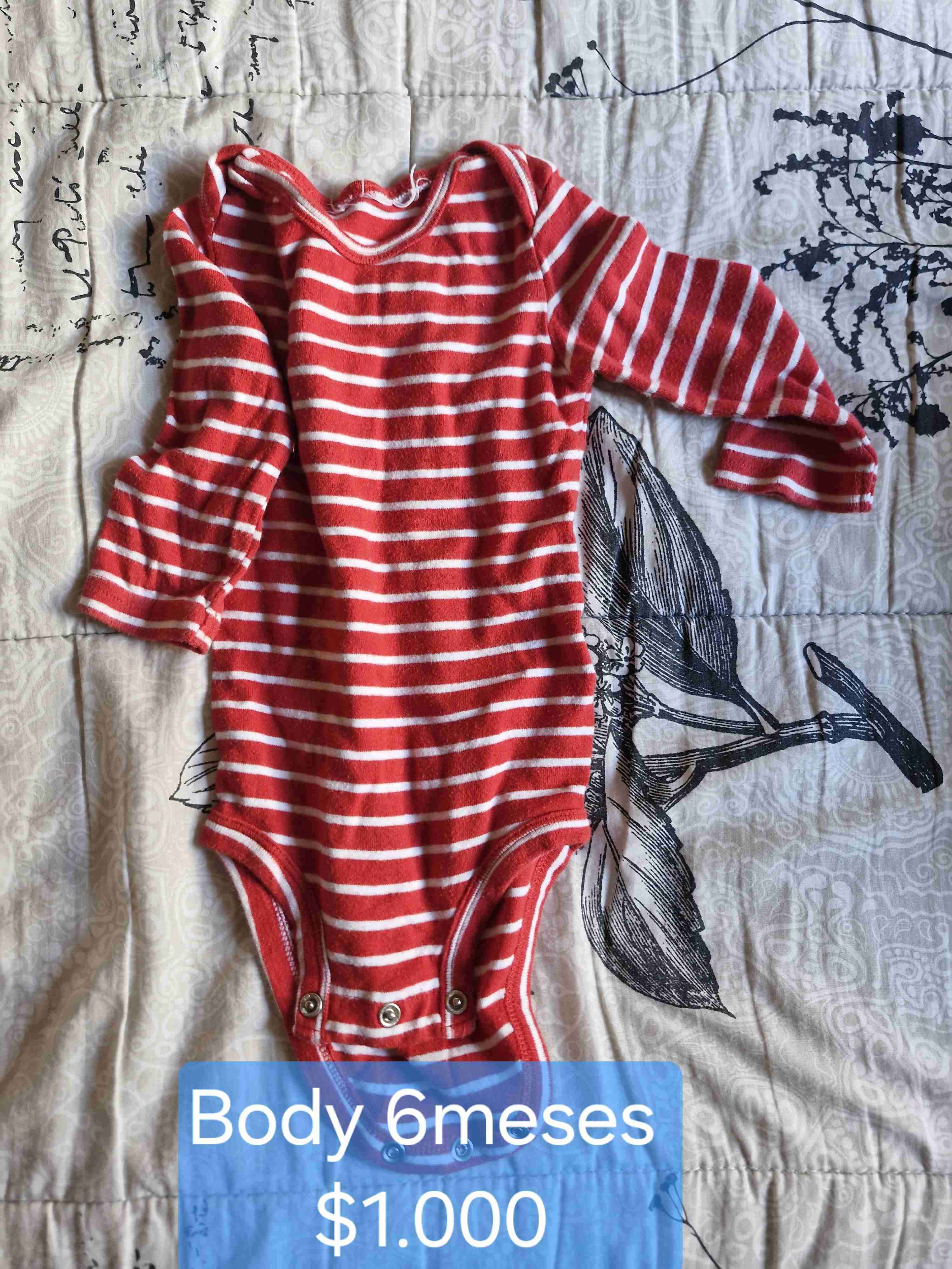 Body a rayas 6 meses - miniatura 2